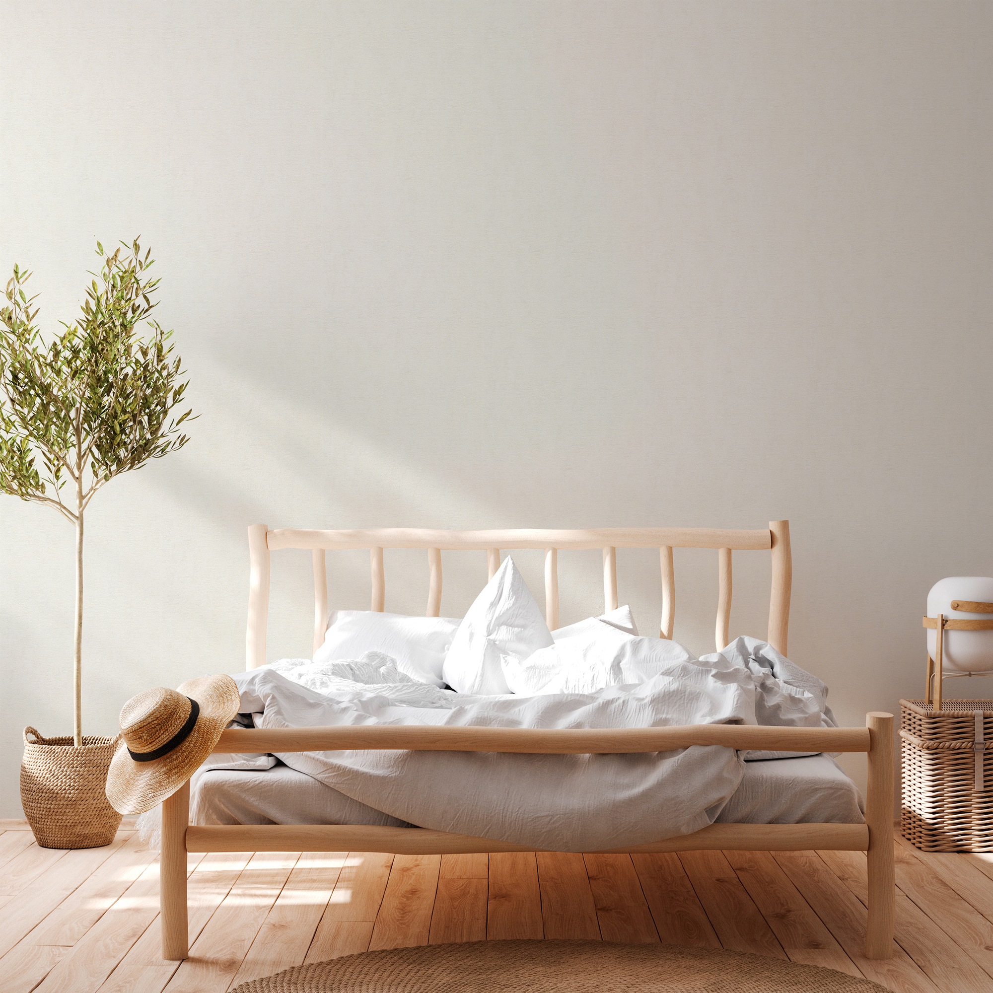A.S. Création Vliestapete »Casual Living einfarbige Tapete Unitapete Putzoptik Putzoptik«, matt, Vliestapete einfarbig für Schlafzimmer Küche Wohnzimmer Uni Design