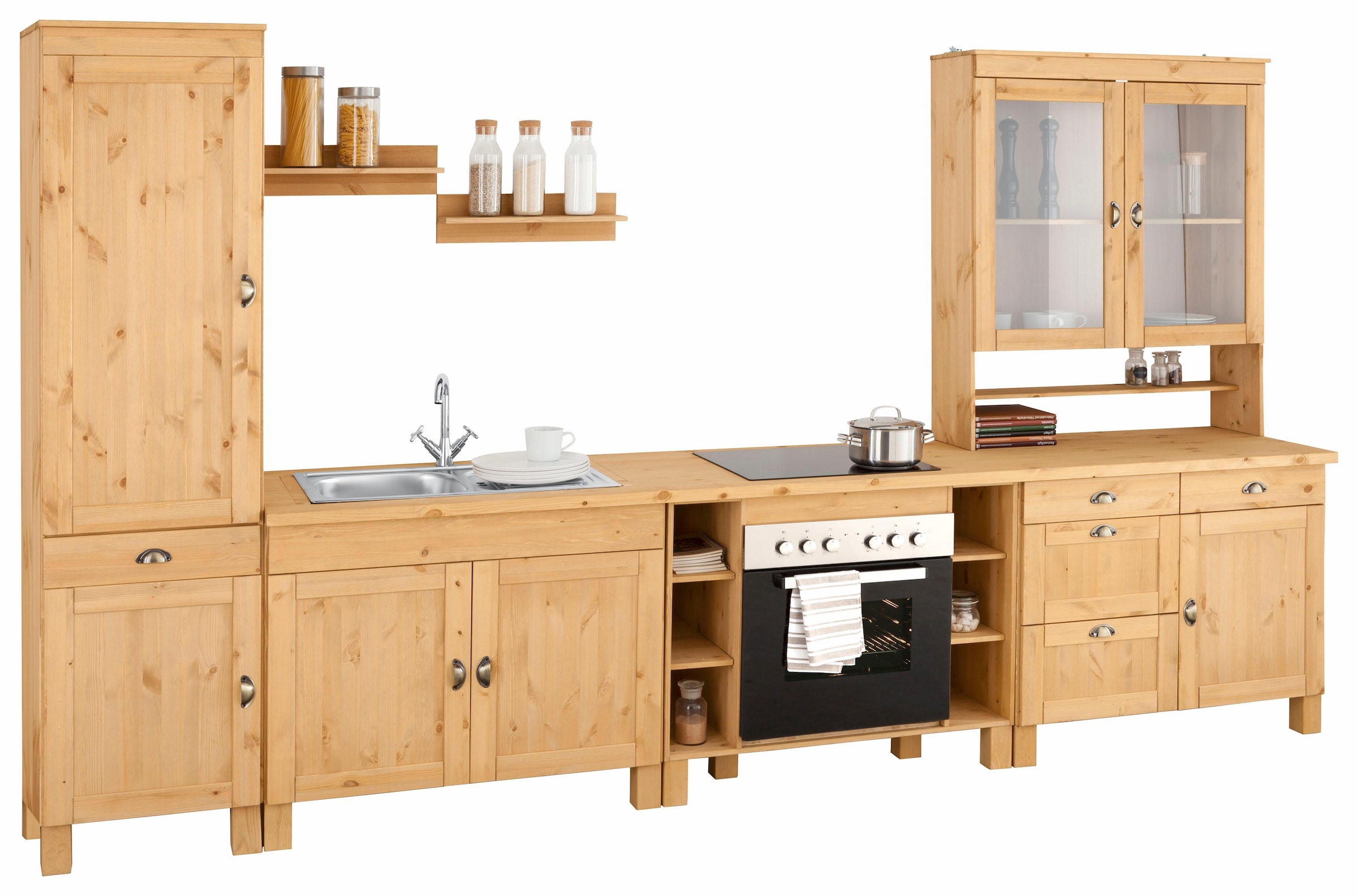 Home affaire Küchenzeile »Oslo«, Breite 350 cm, Arbeitsplatte 35mm stark,  ohne E-Geräte bestellen | BAUR
