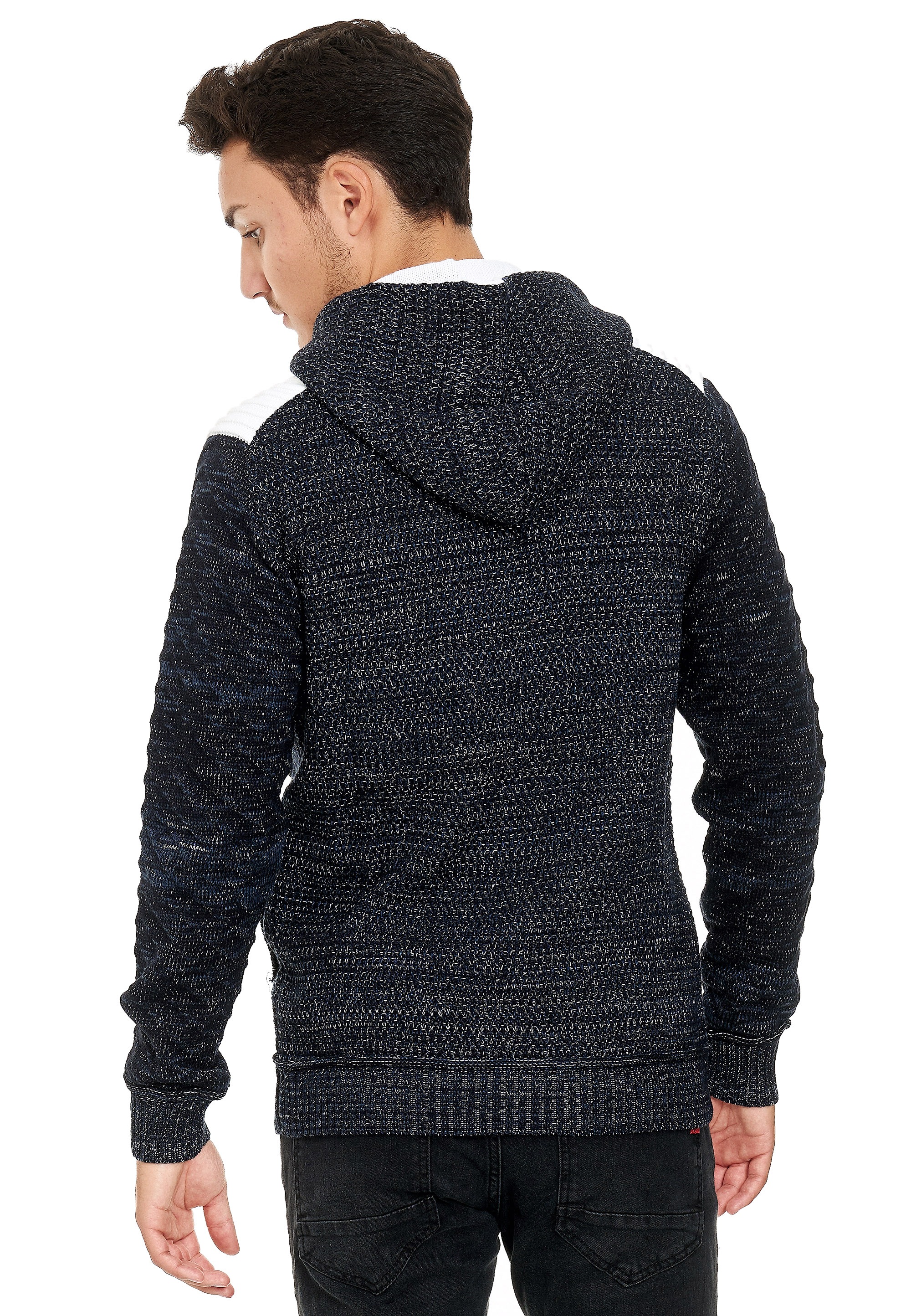 Rusty Neal Knit Jacket Dark Blue/White L 3