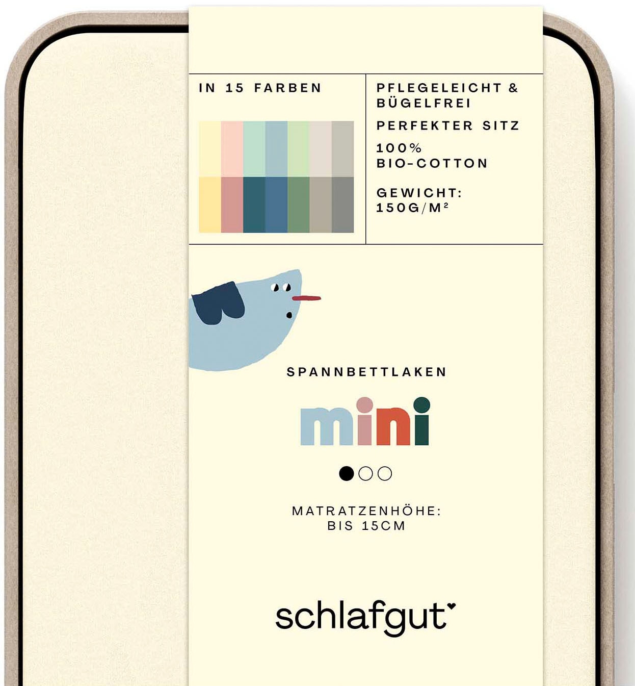 Schlafgut Spannbettlaken "Casual Mini Spannbettlaken" für Kinder, MADE IN GREEN by OEKO-TEX