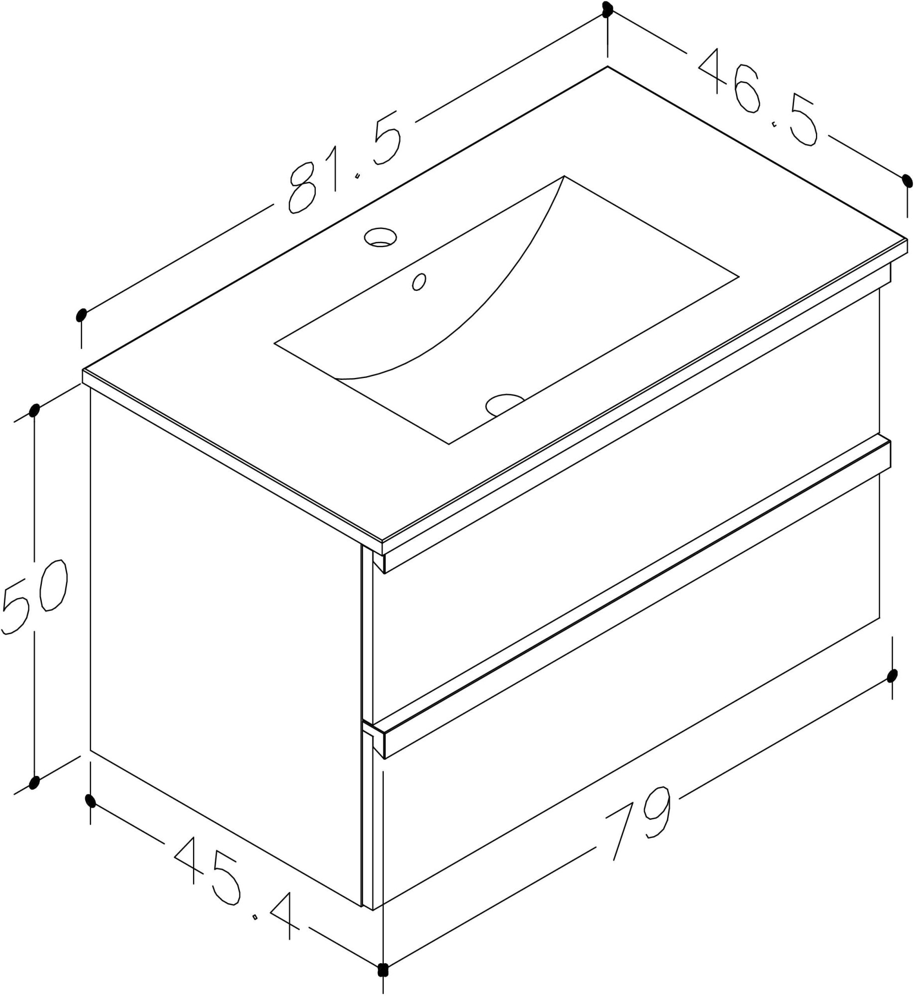 welltime Waschtisch »Pure Badmöbel Set Waschbecken mit Unterschrank«, in verschiedenen Breiten, 2 Schubladen, mit Soft-Close-Funktion, FSC®
