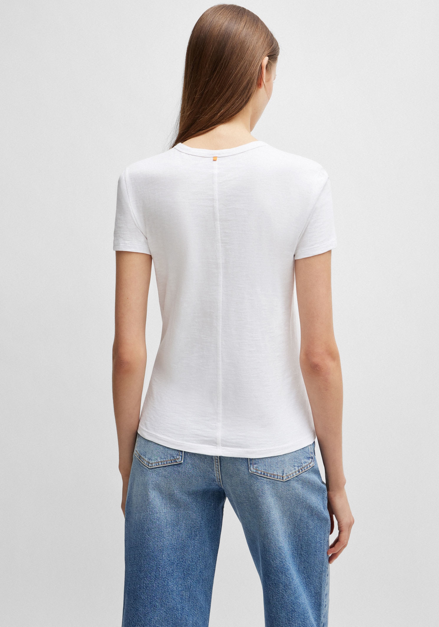 BOSS ORANGE T-Shirt »Esla Premium Damenmode«, mit Rundhalsausschnitt