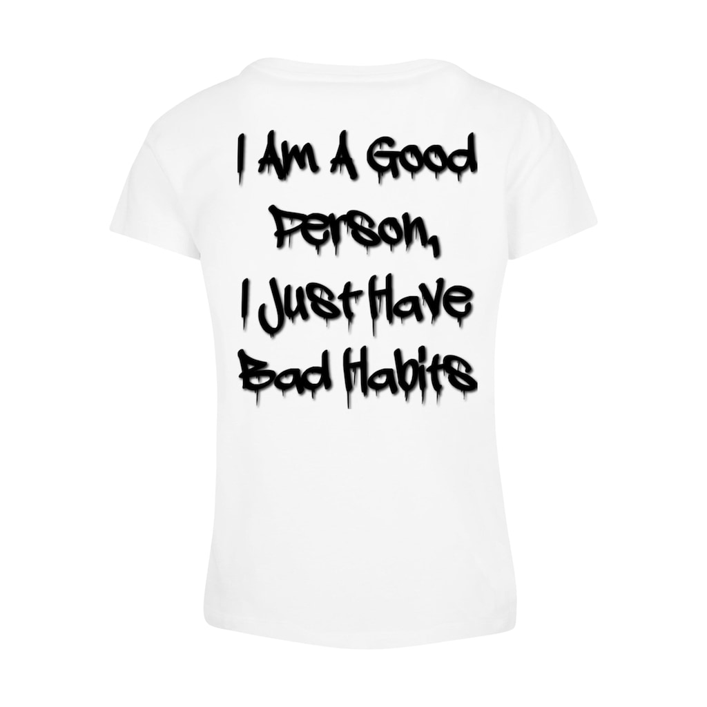 Merchcode T-Shirt »Merchcode Damen Ladies Bad Habits Box Tee«, (1 tlg.)