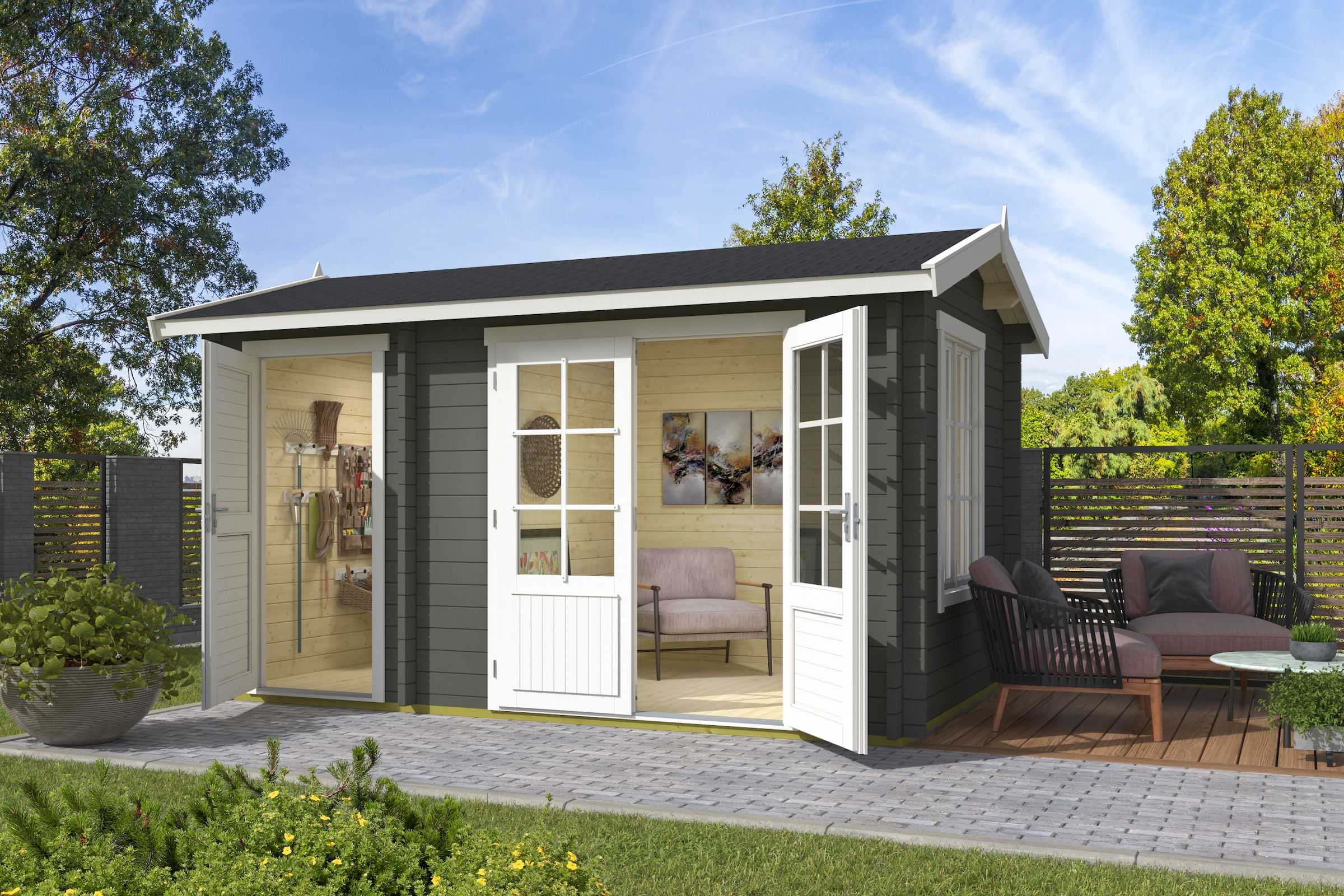 Nordic Holz Gartenhaus "WREXHAM 1" günstig online kaufen