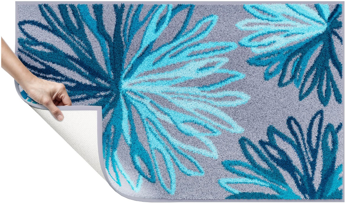 Grund Badematte »Art« Höhe 20 mm rutschhemmend beschichtet fußbodenheizungsgeeignet florales Muster, elegante Badematte