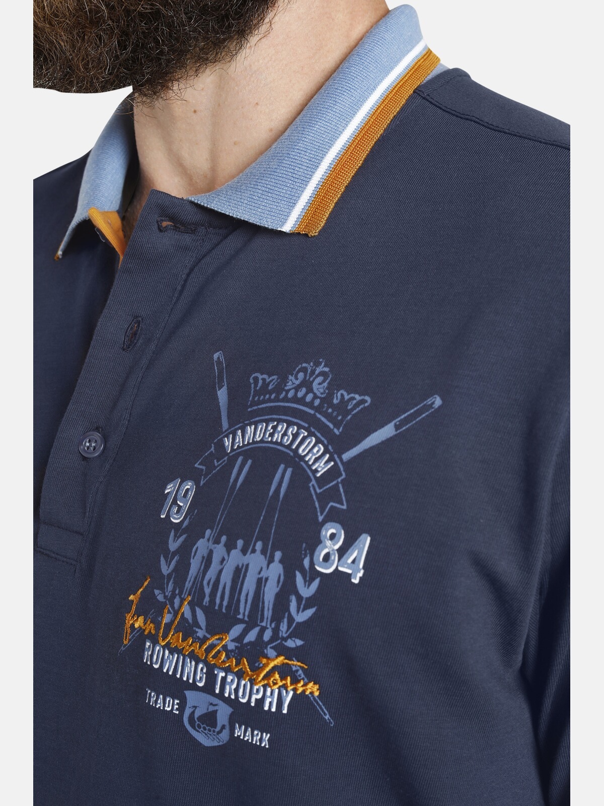 Jan Vanderstorm Orvar Polo Shirt Dark Blue 3XL 3