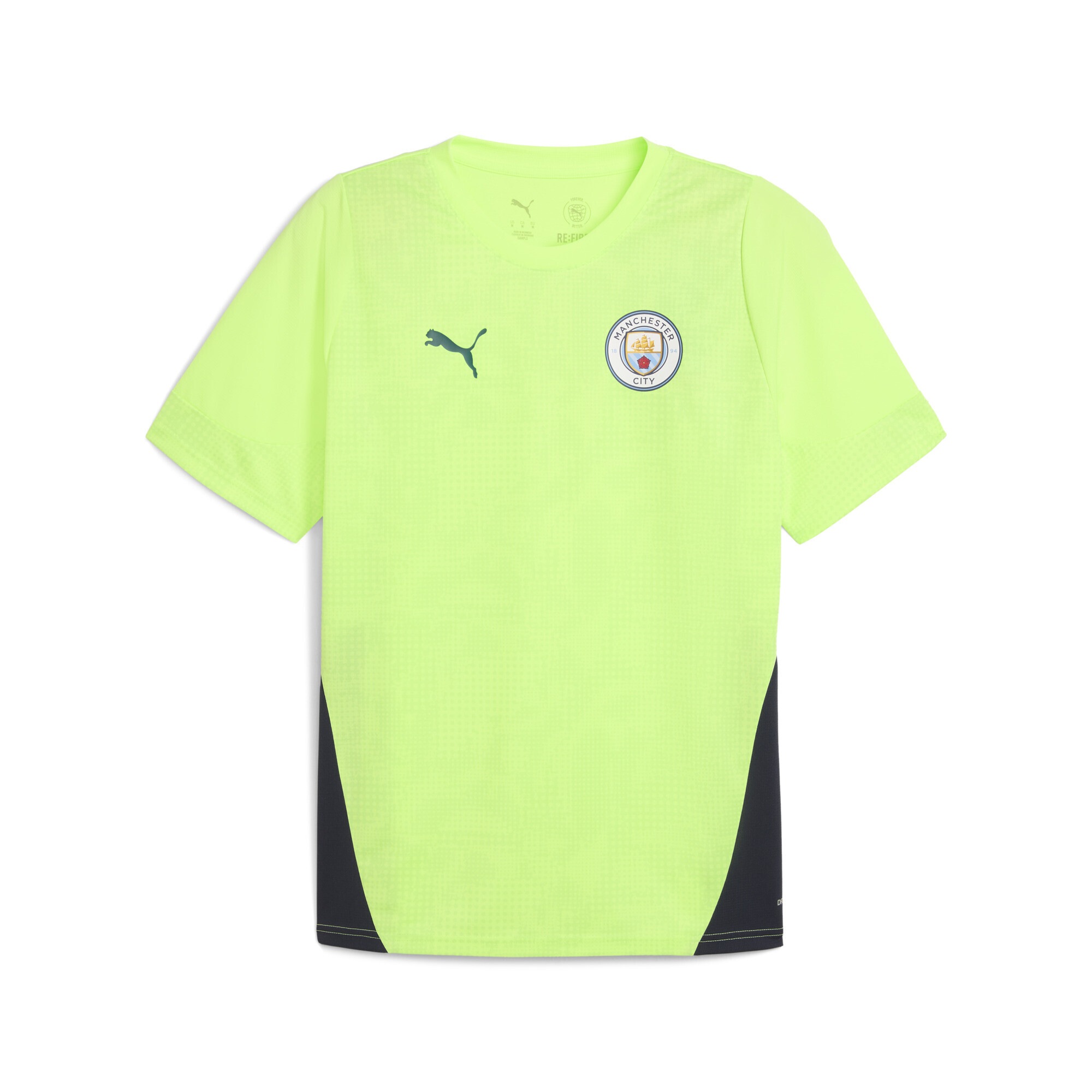 PUMA Herren Trainingsshirt "Manchester City Trainingstrikot Herren"fizzy apple blau violet gelb, Gr. XS, Obermaterial: 100% Polyester, Shirts