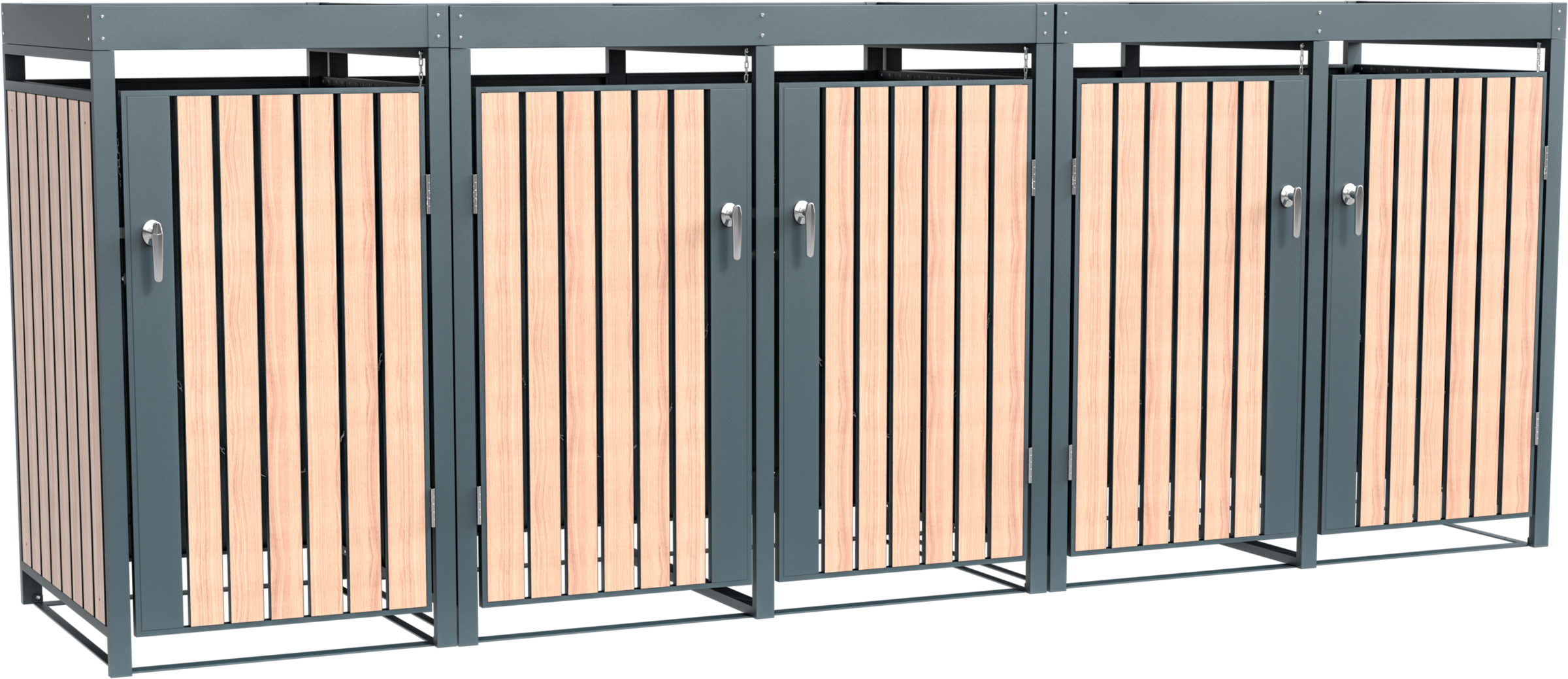 WESTMANN Mülltonnenbox »Planta«, Platz für 5 Mülltonnen je 240 L, BxHxT: 332x84x124,5 cm