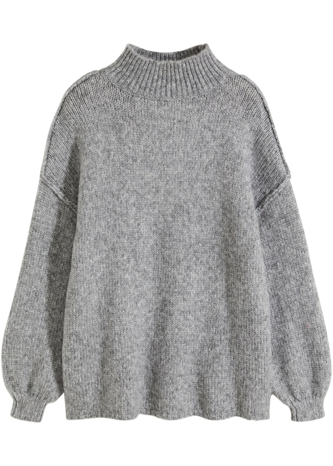 bonprix Strickpullover »Grobstrick-Pullover« aus Polyester, Polyacryl, Polyamid und Wolle, mit Stehkragen