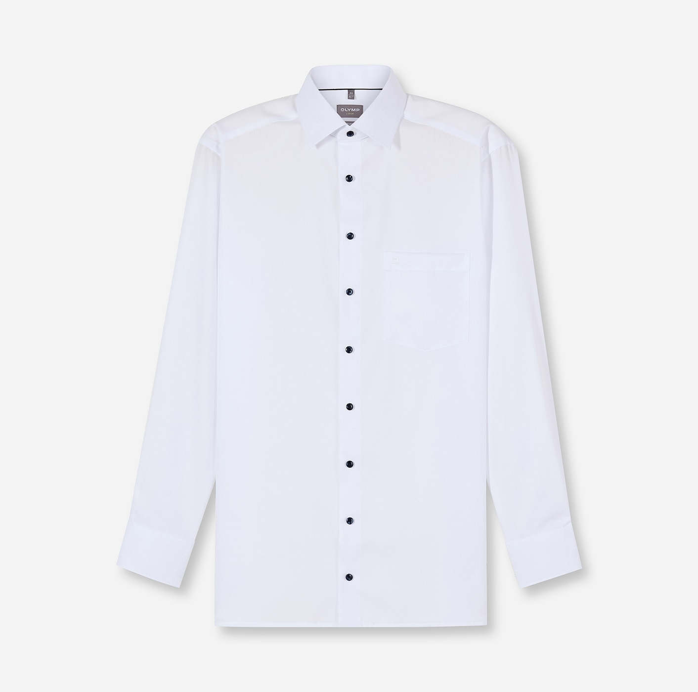 OLYMP Langarmhemd »Luxor« Businesshemd, comfort fit, Minimalprint, New-Kentkragen