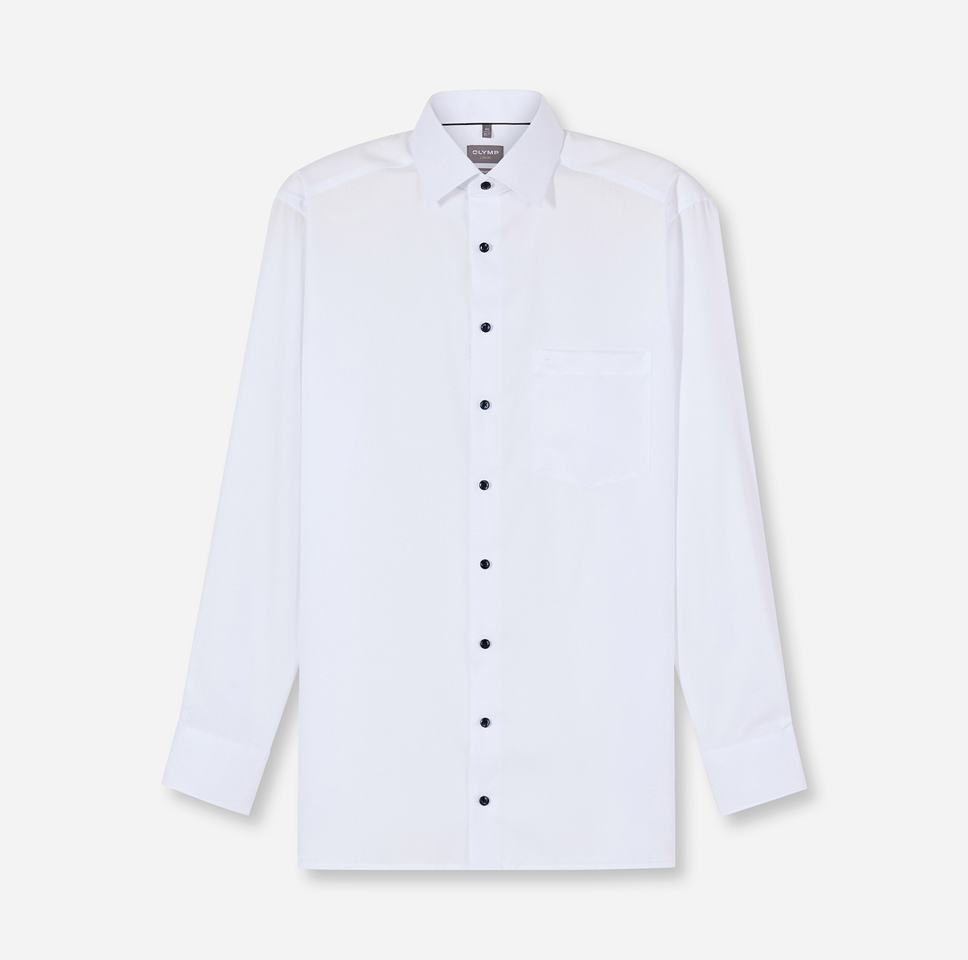 Thumbnail - OLYMP Langarmhemd "Luxor" Businesshemd, comfort fit, Minimalprint, New-Kentkragen