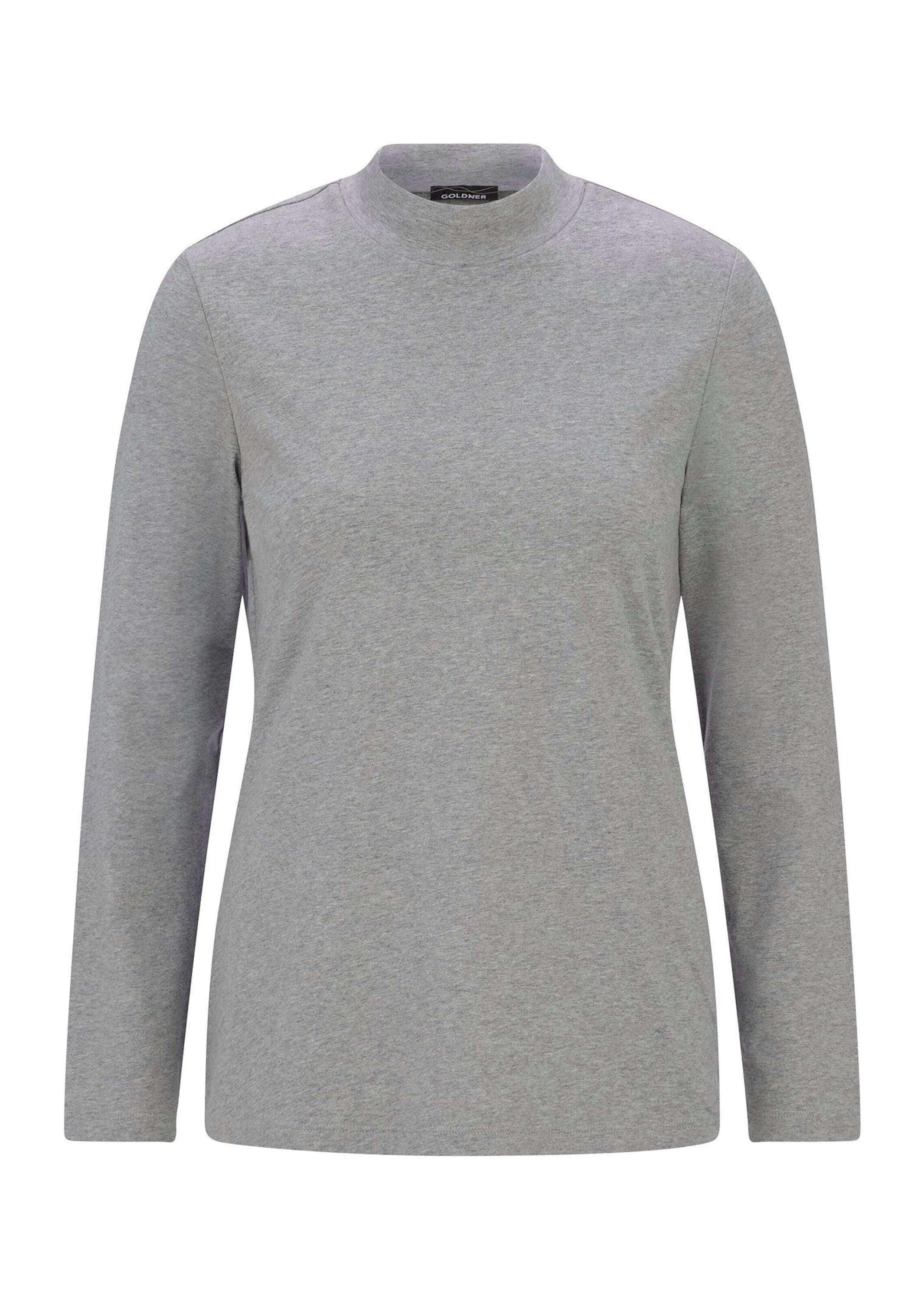 GOLDNER Kurzarmshirt "Kurzgröße Baumwollshirt mit Langarm" stretchbequemer Baumwolljersey