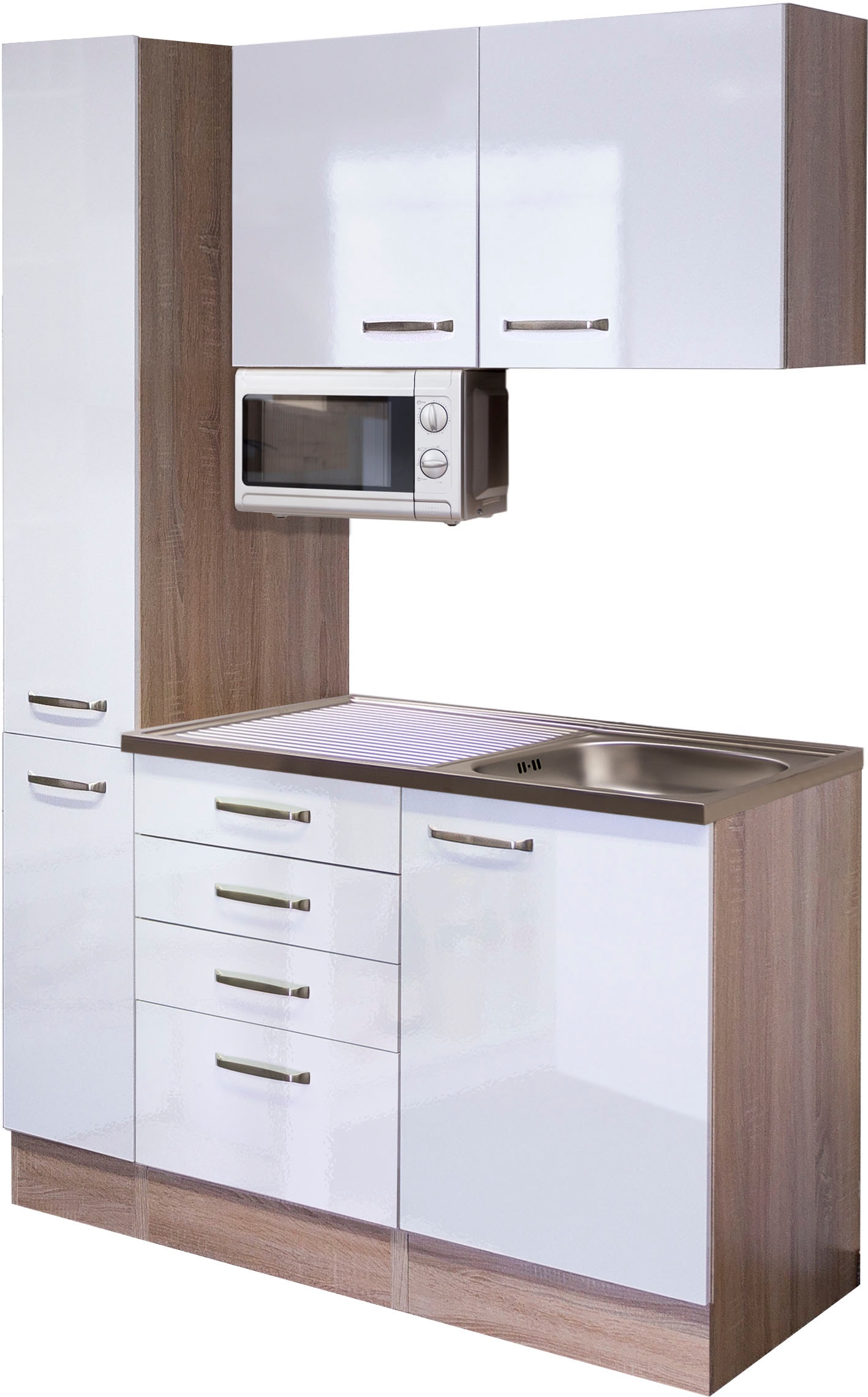 Flex-Well Küche »Florenz«, Mikrowelle, mit viele Gesamtbreite und Farben cm, kaufen BAUR 130 | Apothekerschrank