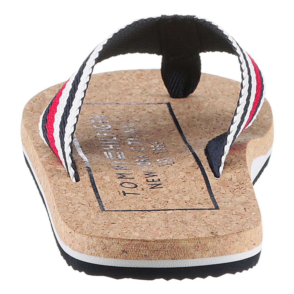 Tommy Hilfiger Zehentrenner »HILFIHER CORK BEACH SANDAL«