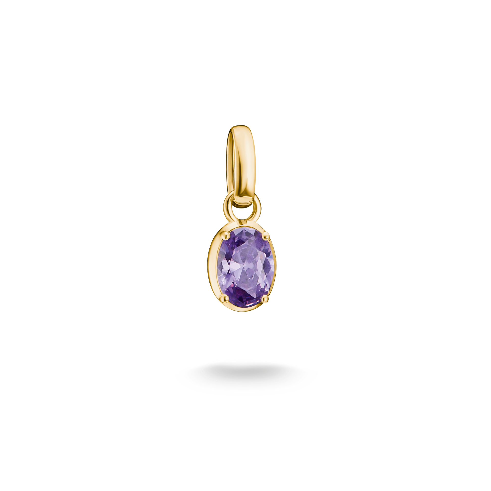 THOMAS SABO Charm-Einhänger »Amethystfarbener Zirkonia, Anhänger für Charm-Armband - Connect« mit Zirkonia (synth.)