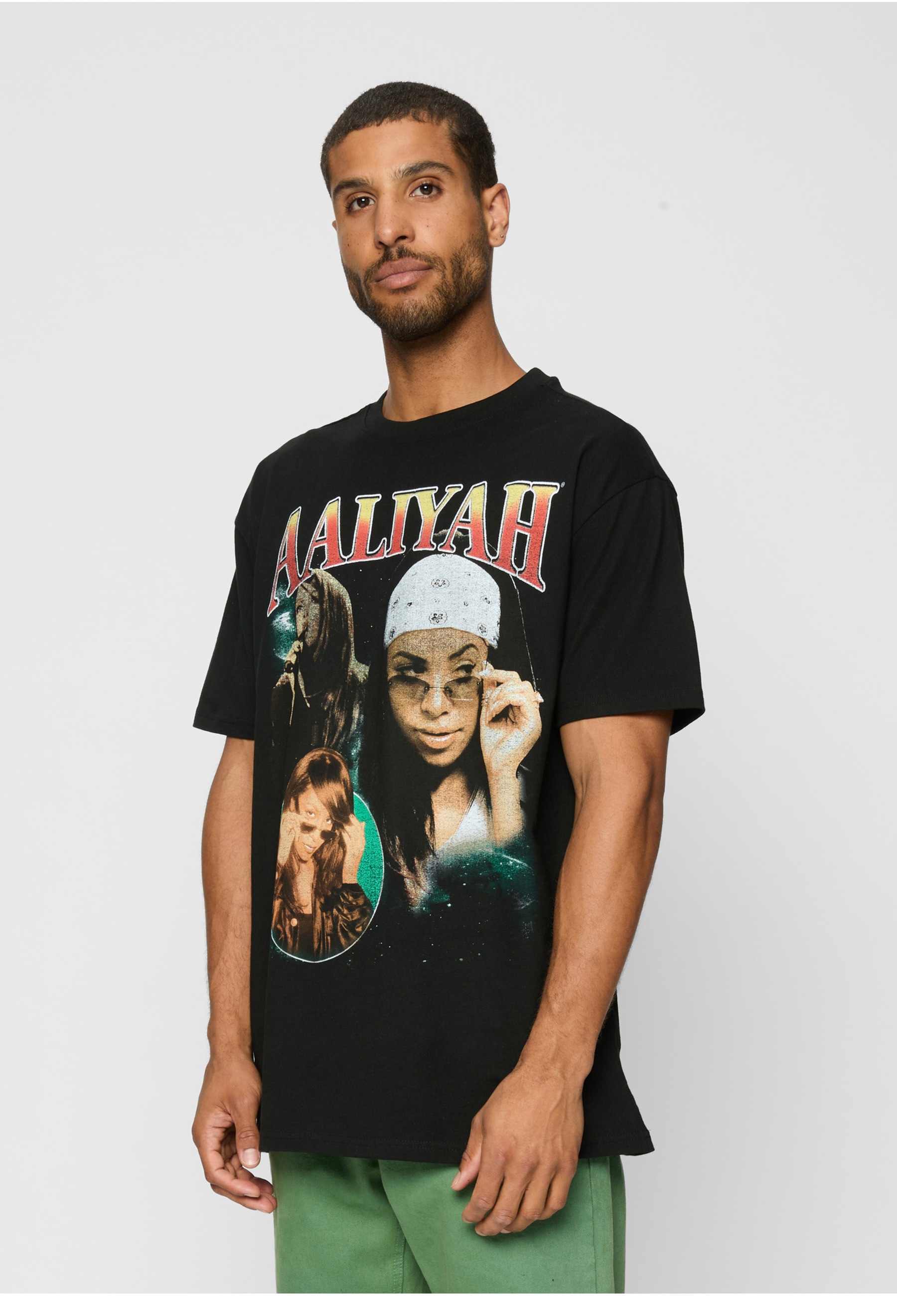 Merchcode T-Shirt »Merchcode Herren Aaliyah Retro Tee« 1 Stk.