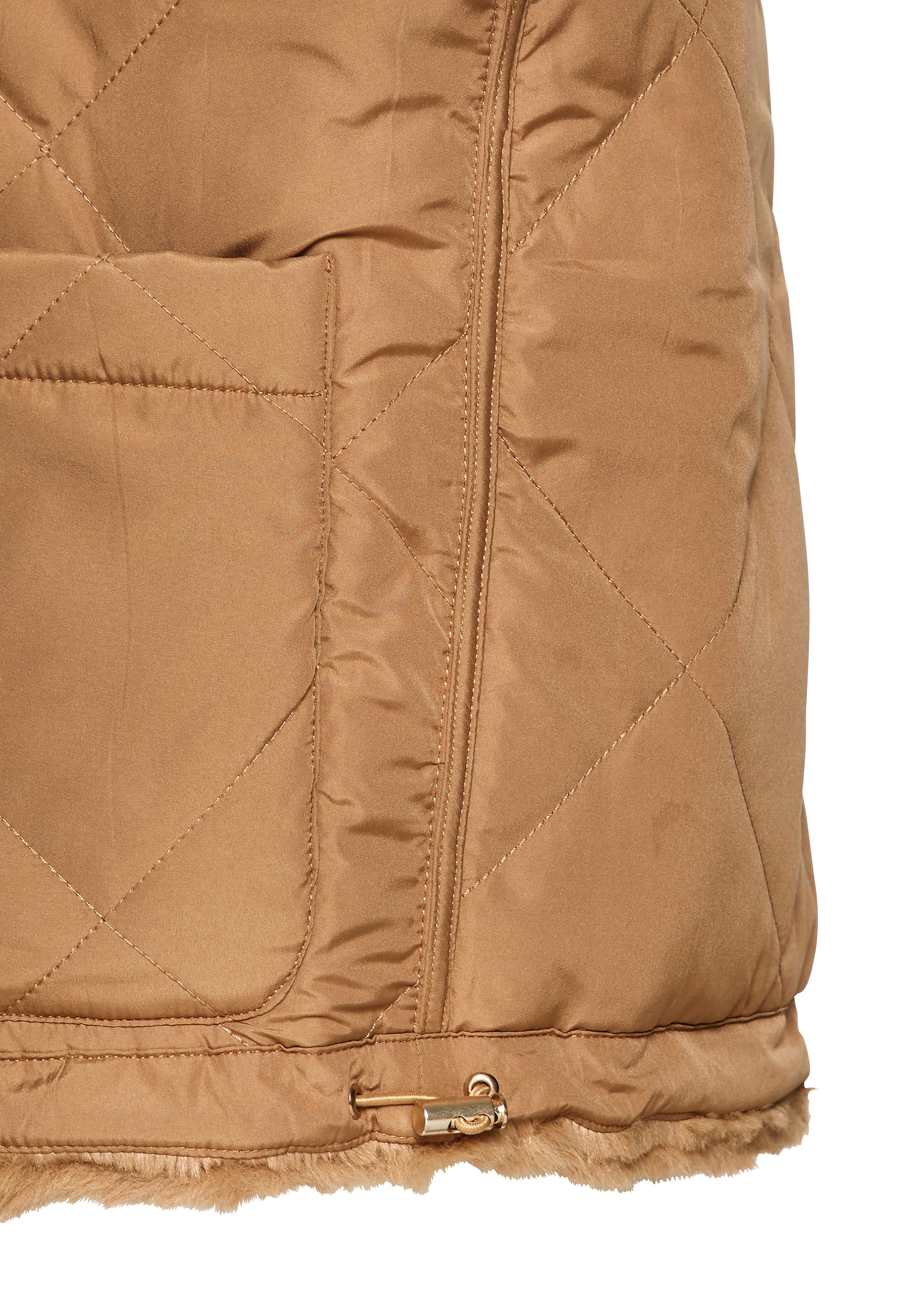 LASCANA Wendeweste , wendbare Steppweste mit flauschigem Fellimitat