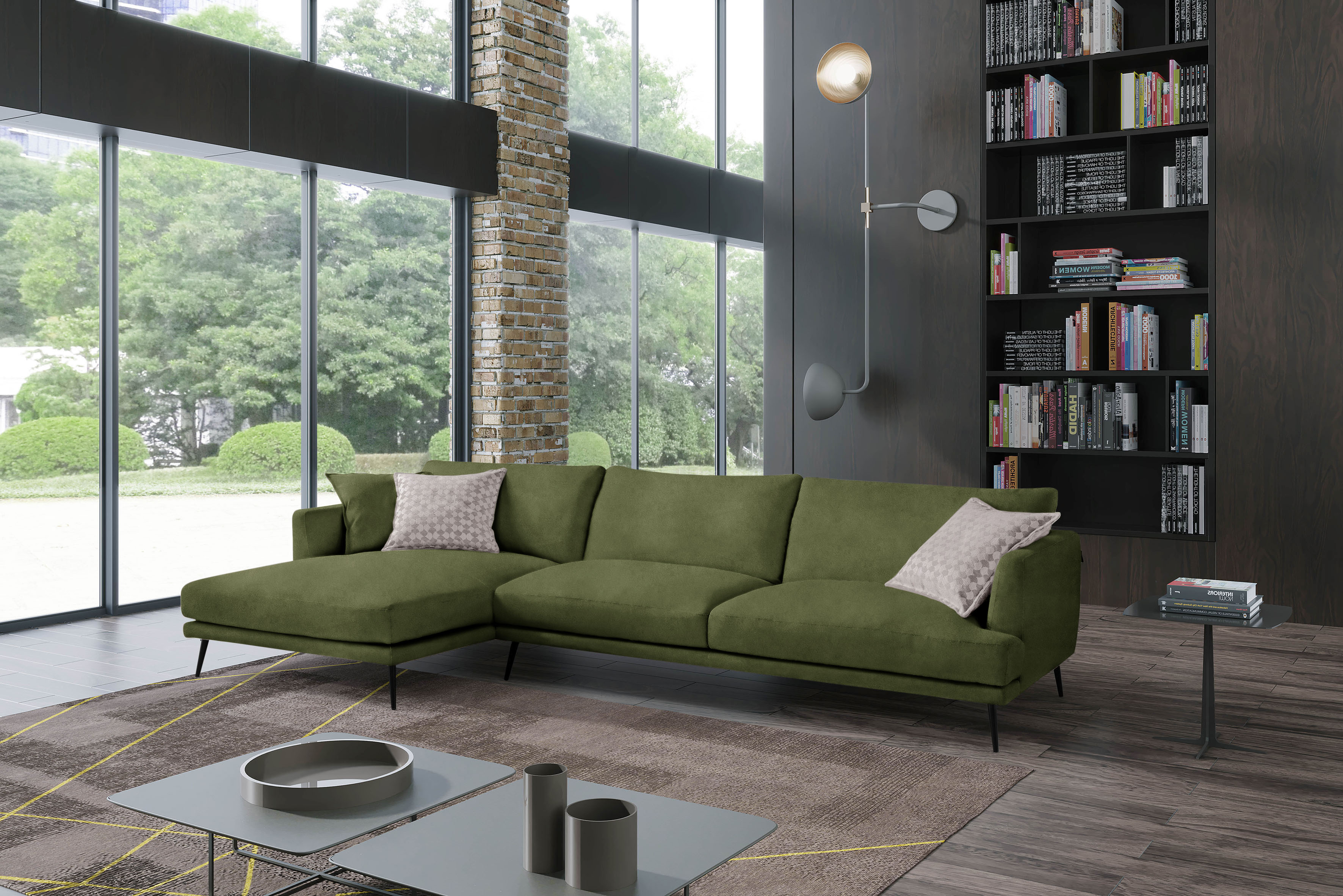 Egoitaliano Ecksofa "Sophia, Designsofa mit extrakomfortablem Sitzkomfort, Breite 274cm" mit Daunenfederung, L-Form