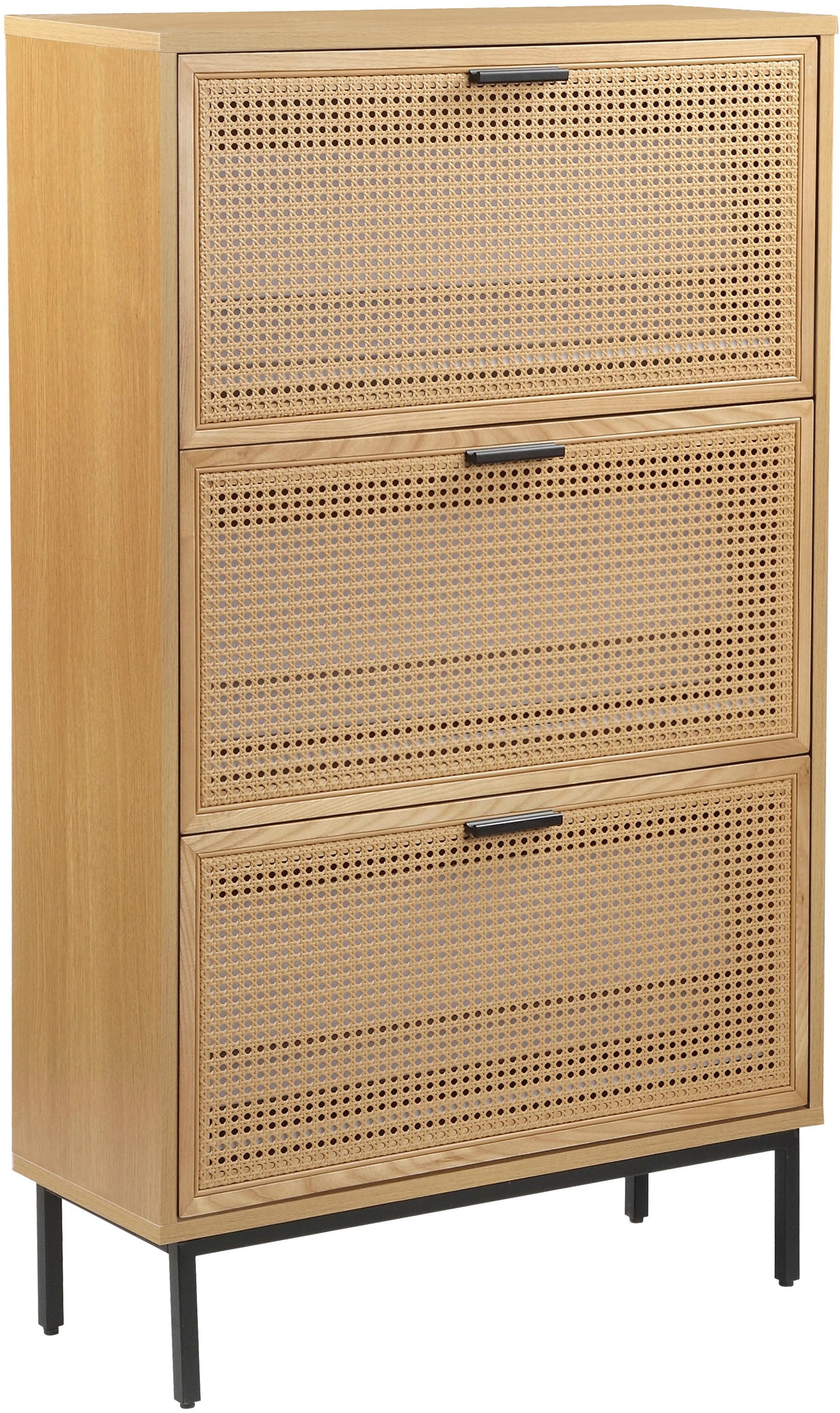 OTTO home Schuhschrank "Aubeline" aus massiver Esche, Metallgestell mit Pul günstig online kaufen