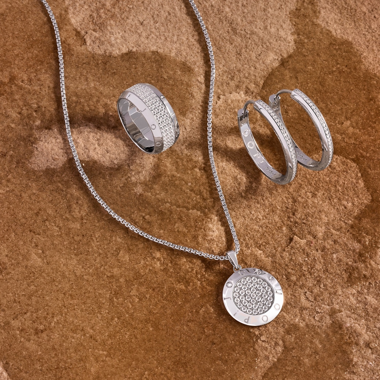 JOOP! Kette mit Anhänger »Kreis, 2039692«, mit Zirkonia (synth.)