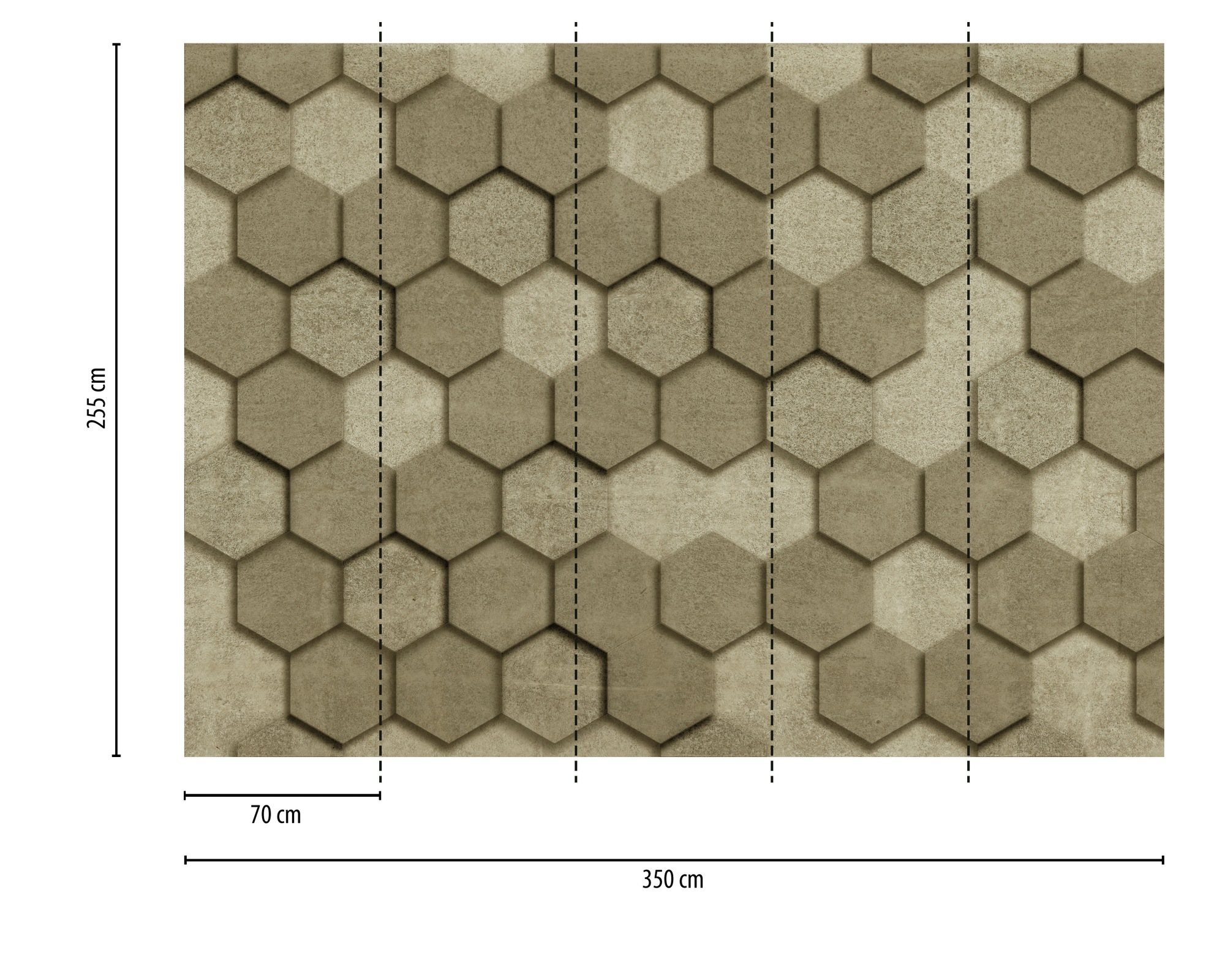 A.S. Création Vliestapete »3D-Tapete Wabenmuster Beige Betonoptik hexagon« matt strukturiert