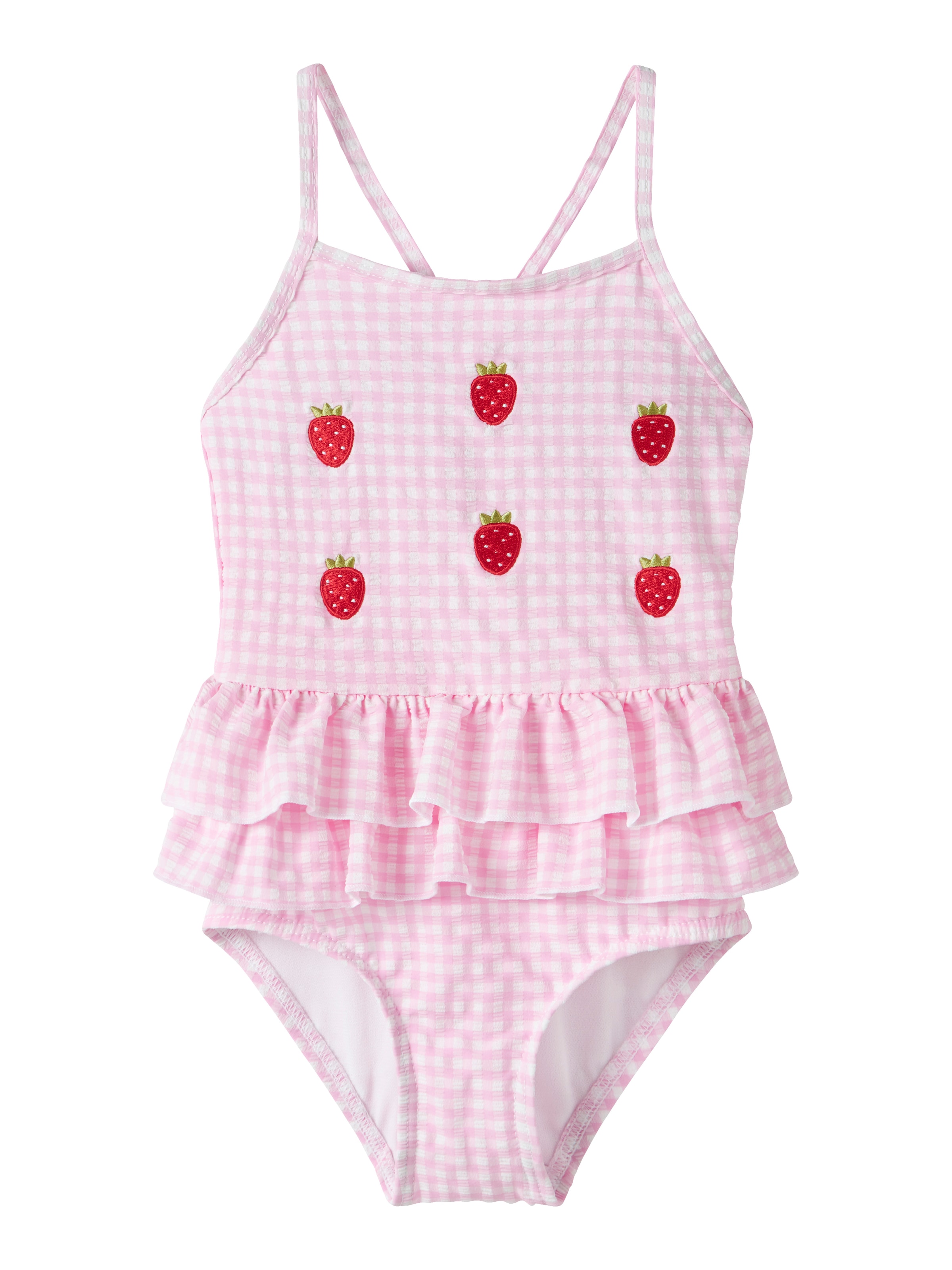 Name It Badeanzug »NMFZAMMER SWIMSUIT« mit Stickerei und Rüschen