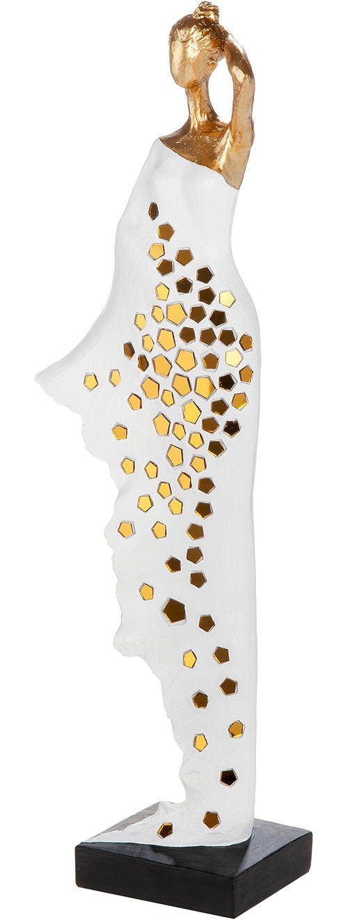 GILDE Skulptur "Skulptur Frau Miraelle weiß H. 53 cm" Anmutig modern Dekorhighlight Wohnraumdeko Skulpturenfigur