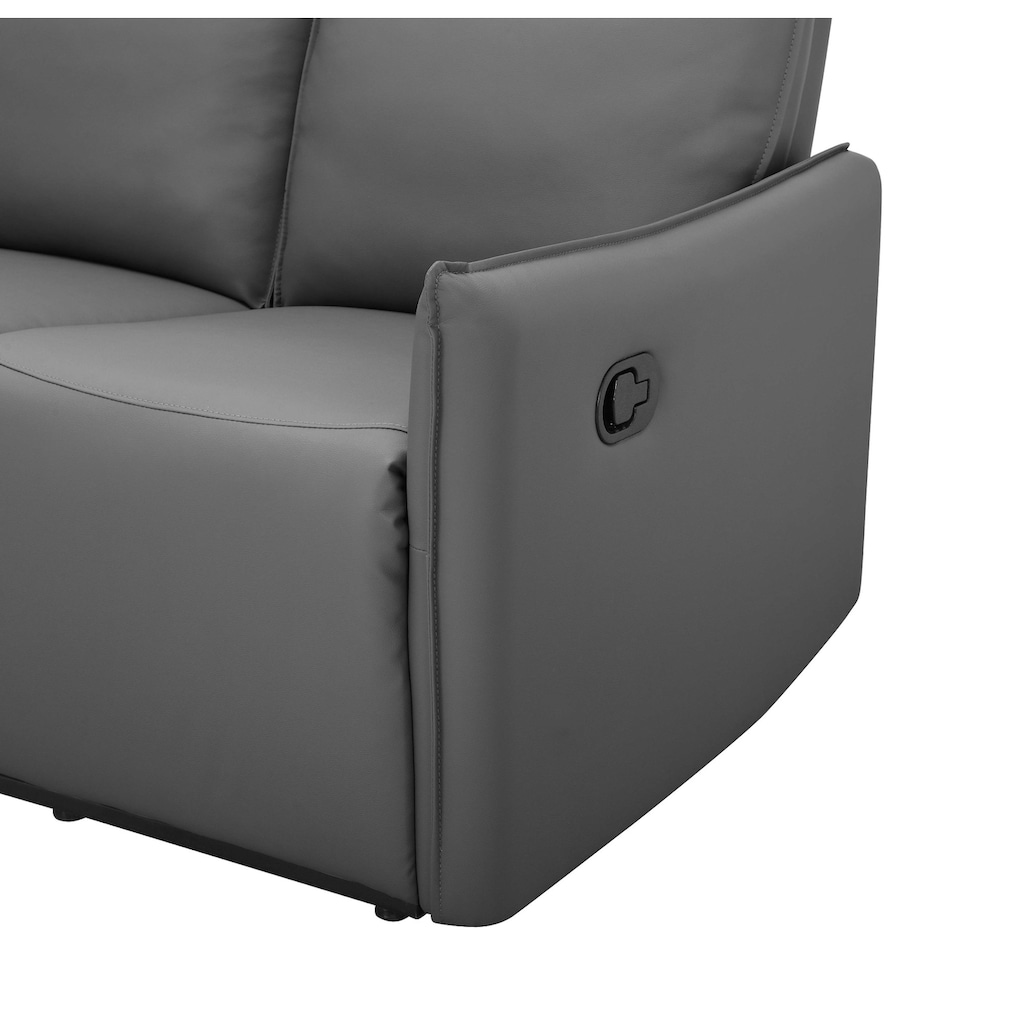 Dorel Home 3-Sitzer »Lugo, Kinosofa mit Reclinerfunktion in Kunstleder und Webstoff«, mit manueller Relaxfunktion in 2 Sitzen