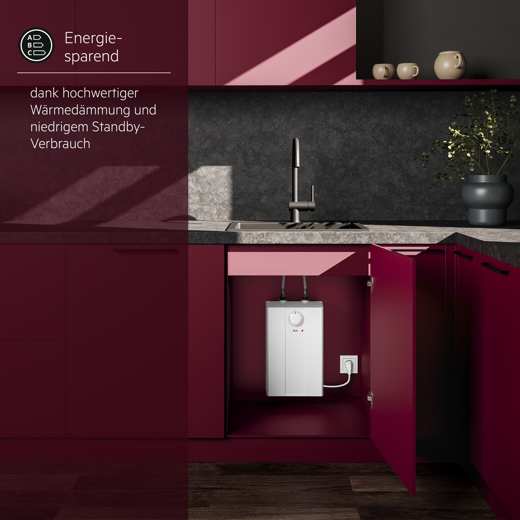 AEG Haustechnik Kleinspeicher »Huz 5 Basis, Untertischboiler 5 Liter« Niederdruck , mit Stecker