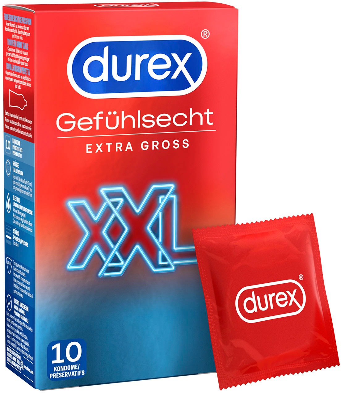 durex XXL-Kondome »Gefühlsecht Extra Groß«, (Packung, 10 St.) kaufen