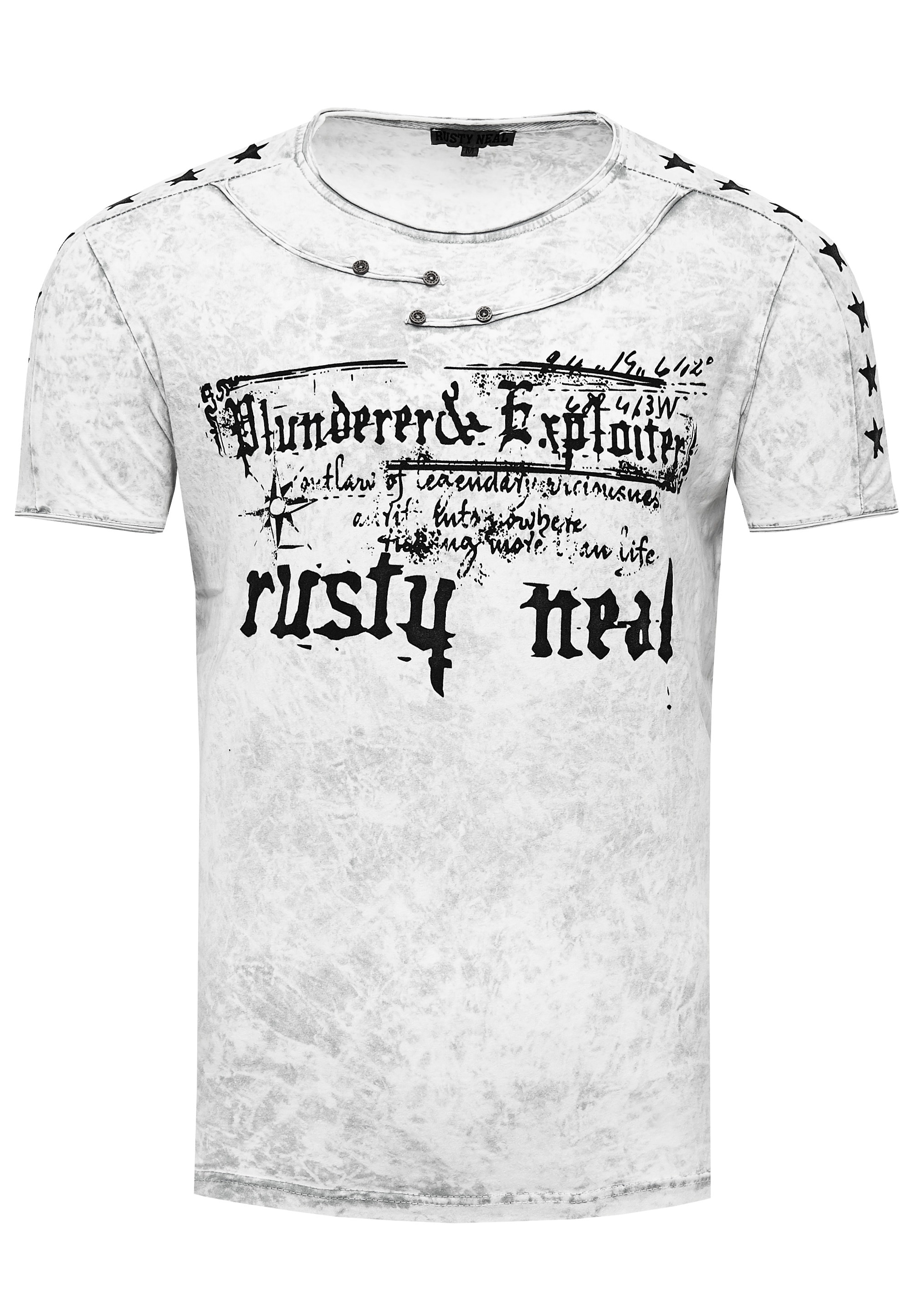 Rusty Neal T-Shirt, in melierter Optik