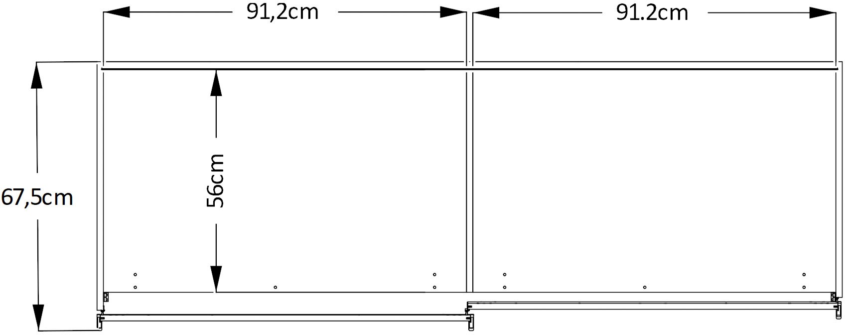 STAUD Schwebetürenschrank »Includo Glas, Made in Germany«