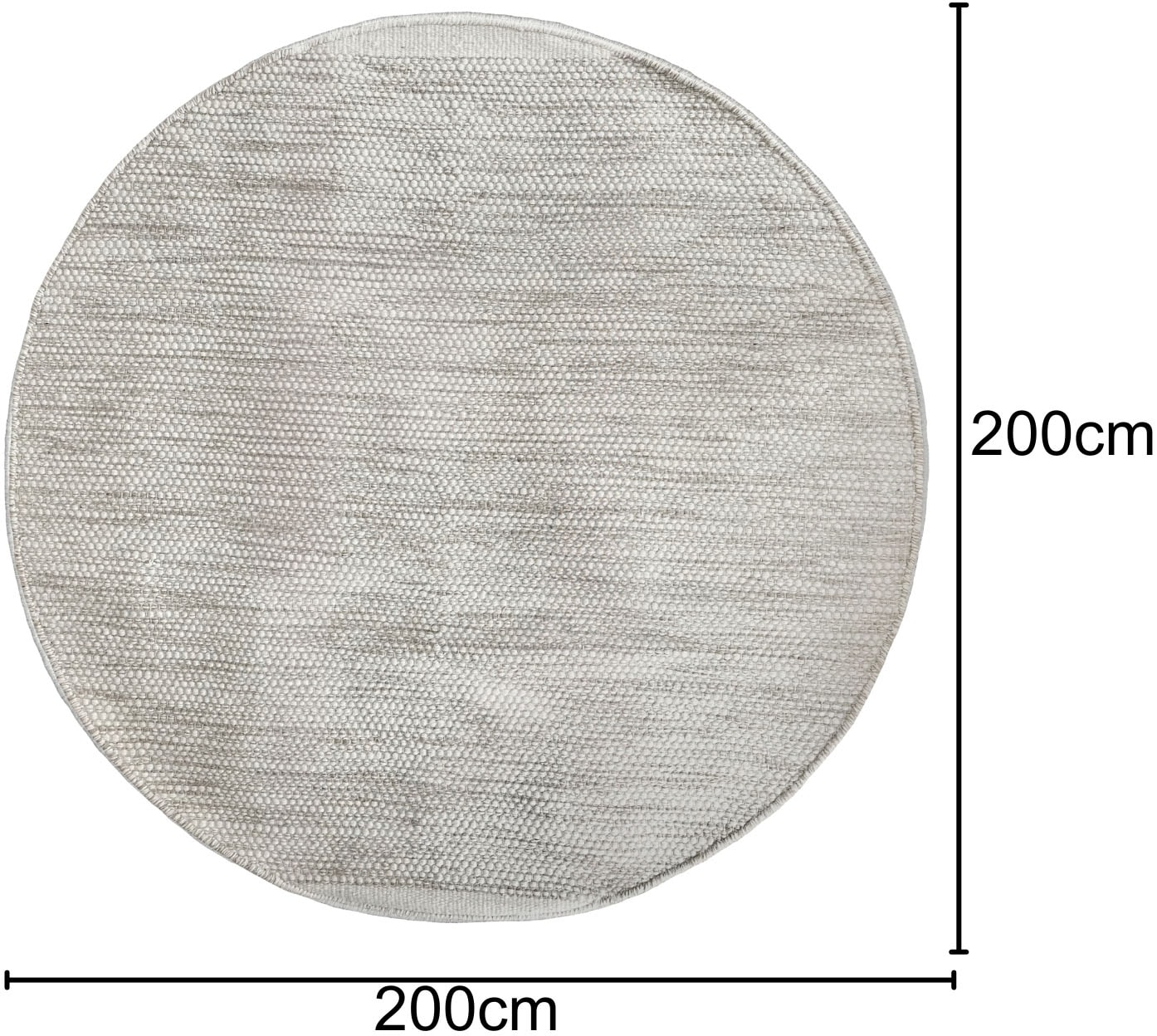 Myflair Möbel & Accessoires Wollteppich »WOOLY DREAM«, rund, 10 mm Höhe, handgewebter Wendeteppich, meliert, reine Wolle, Wohnzimmer