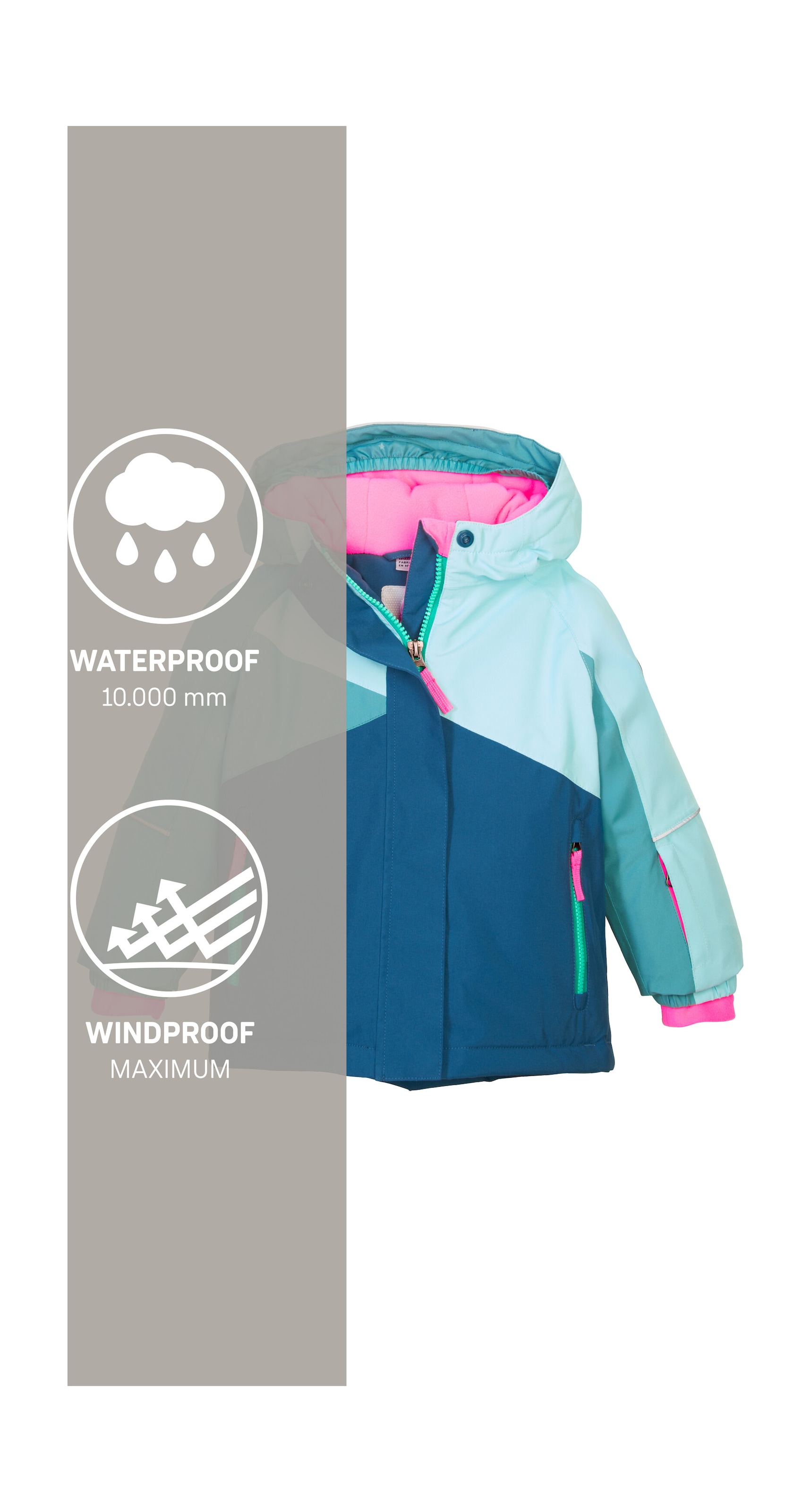 first instinct by killtec Skijacke »FISW 41 MNS SKI JCKT«, Wind- und wasserdichte Kinderjacke, verlängerbare Ärmel, PFAS-frei imprägniert