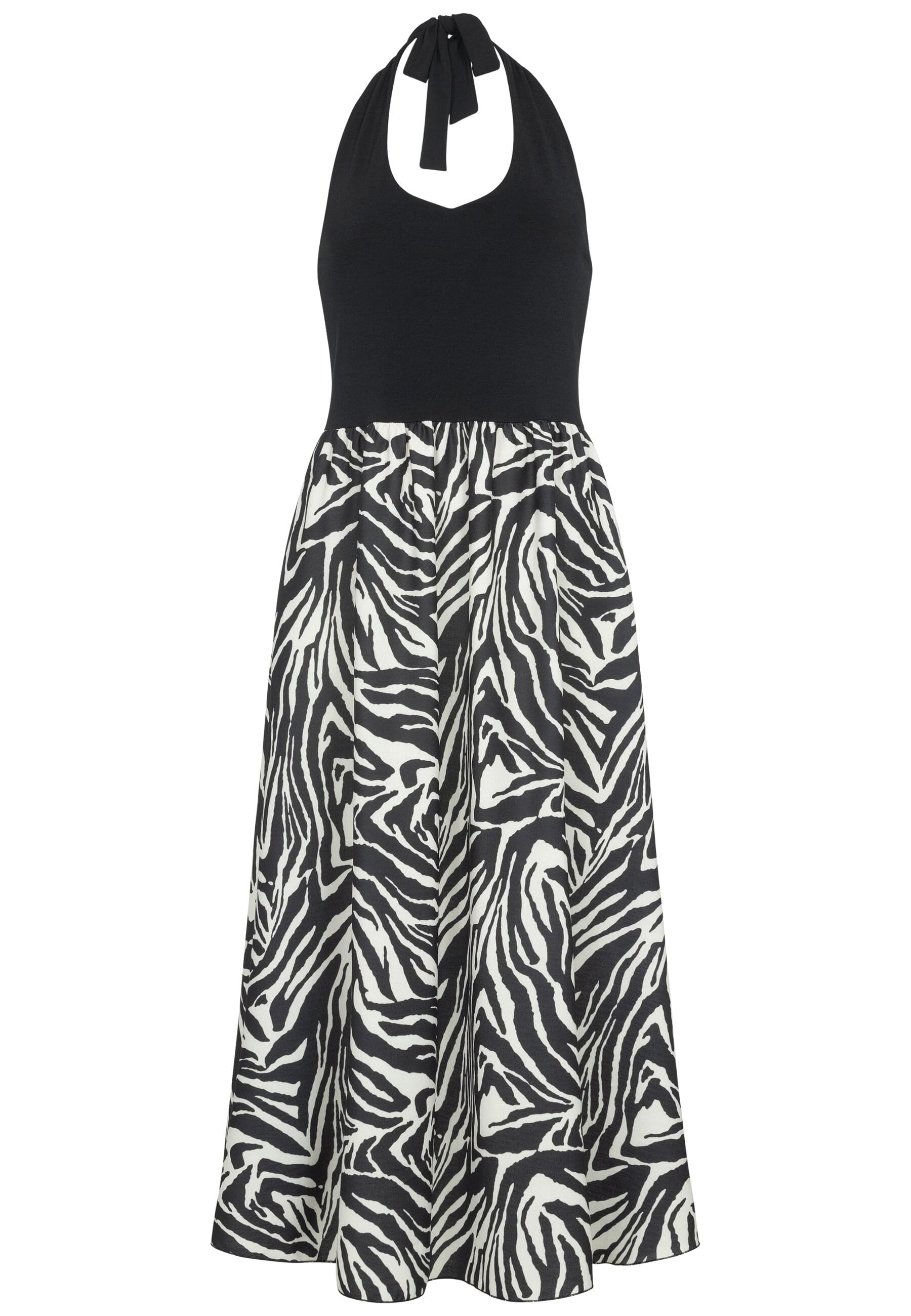 CLOUD 5IVE Shirtkleid "CLOUD 5IVE Maxi Neckholder-Dress with zebra print" 1 günstig online kaufen