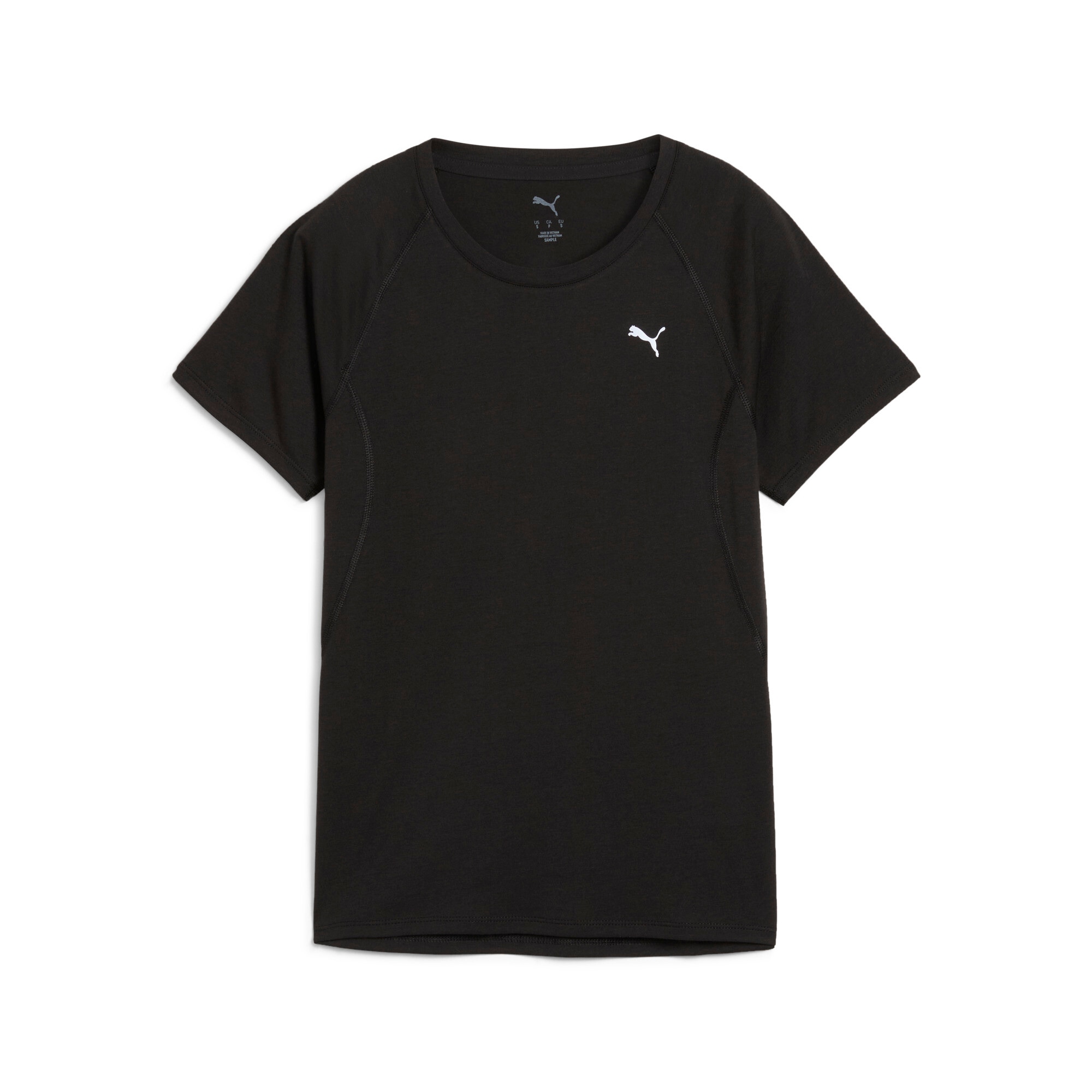 PUMA Laufshirt "W RUN VELOCITY TEE (TRI-BLEND)" ergonomische Schnittführung, reguläre Passform, mit Flatlock-Nähten