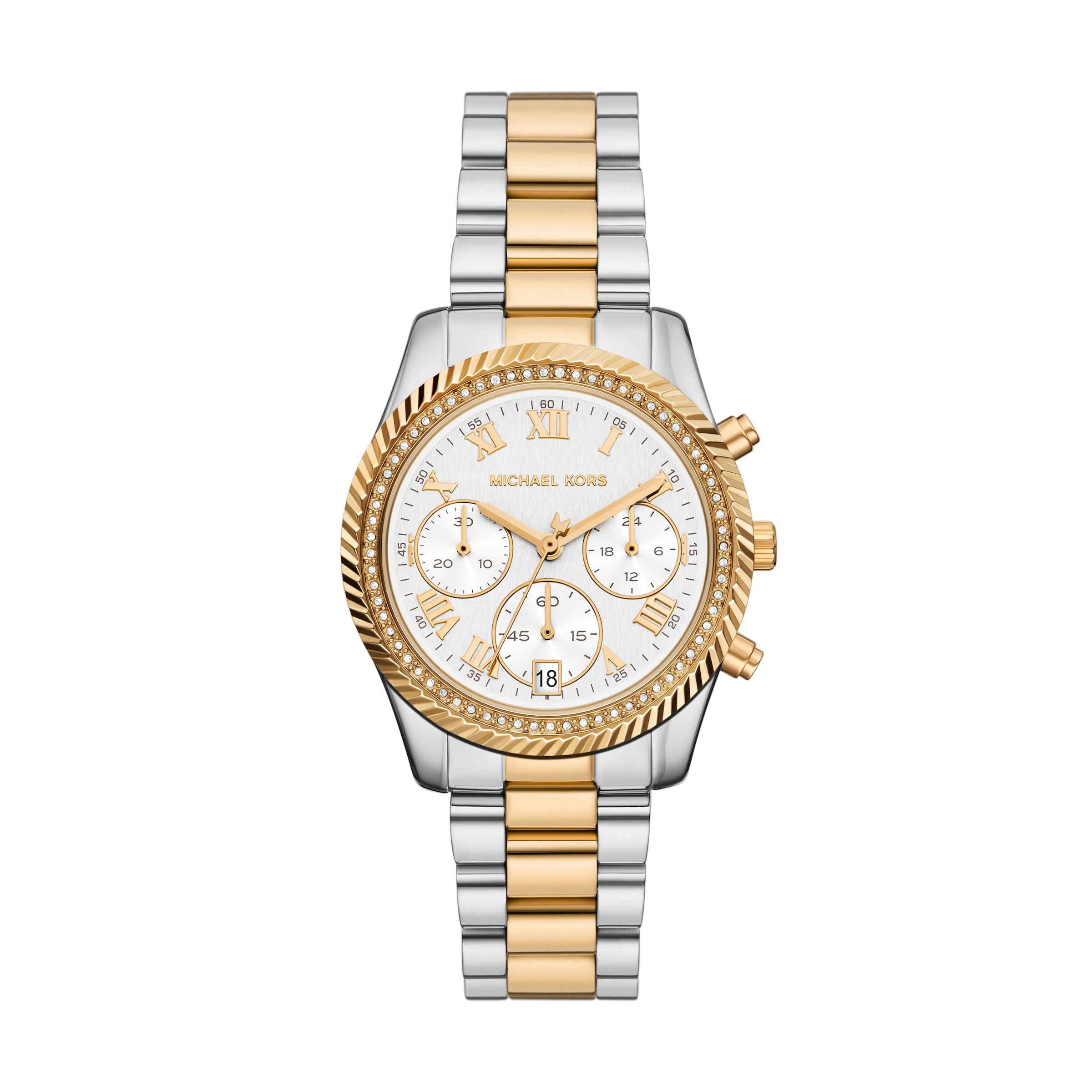 MICHAEL KORS Chronograph »Lexington« Quarzuhr, Armbanduhr, Edelstahlarmband, analog, Tag