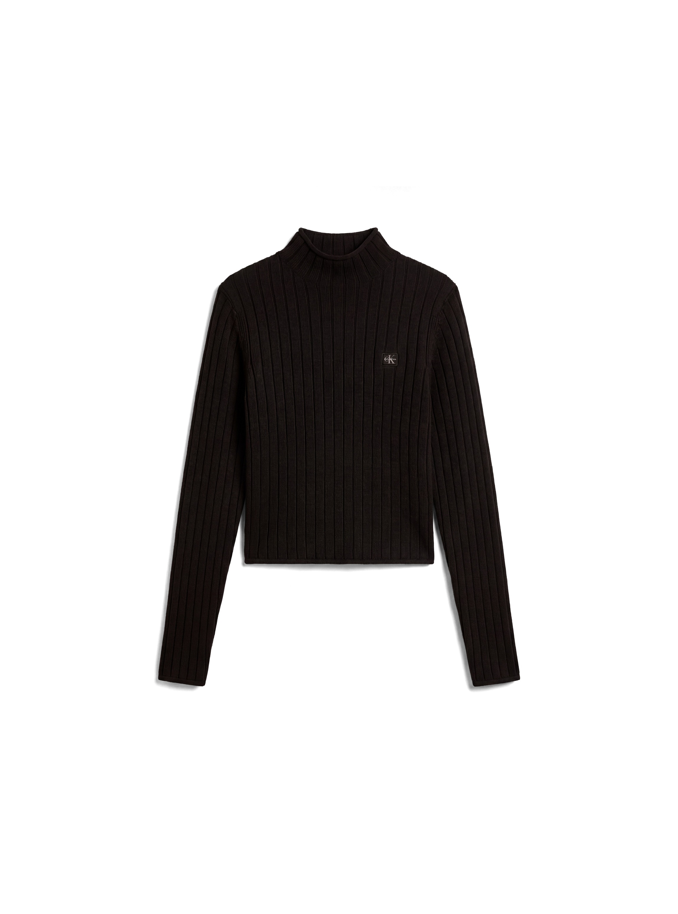 Calvin Klein Jeans Rollkragenpullover »WOVEN LABEL T-NECK SWEATER« Regular fit mit Stehkragen