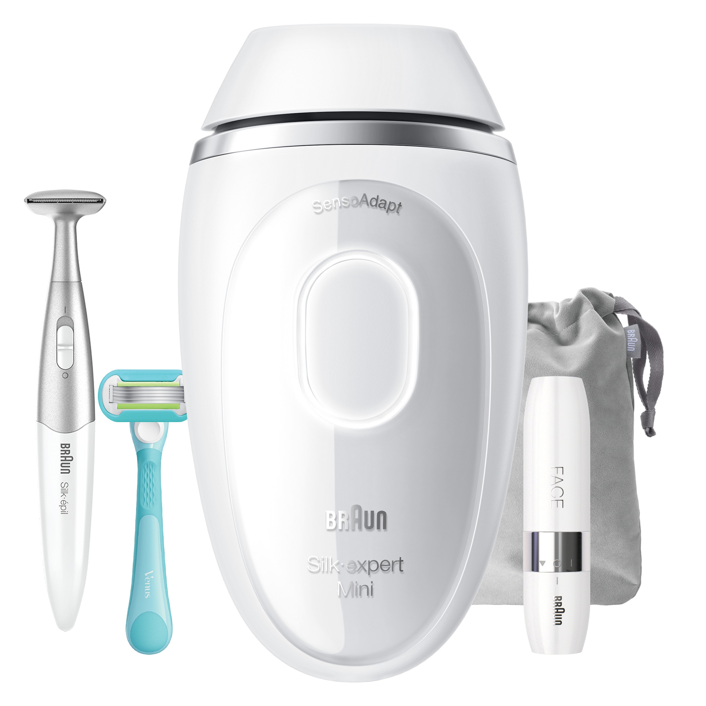 Braun IPL-Haarentferner »Silk-expert Pro IPL PL1115« 300.000 Lichtimpulse mit Tasche, Mini-Gesichtshaarentferner, Bikini-Trimmer, Venus Rasierer