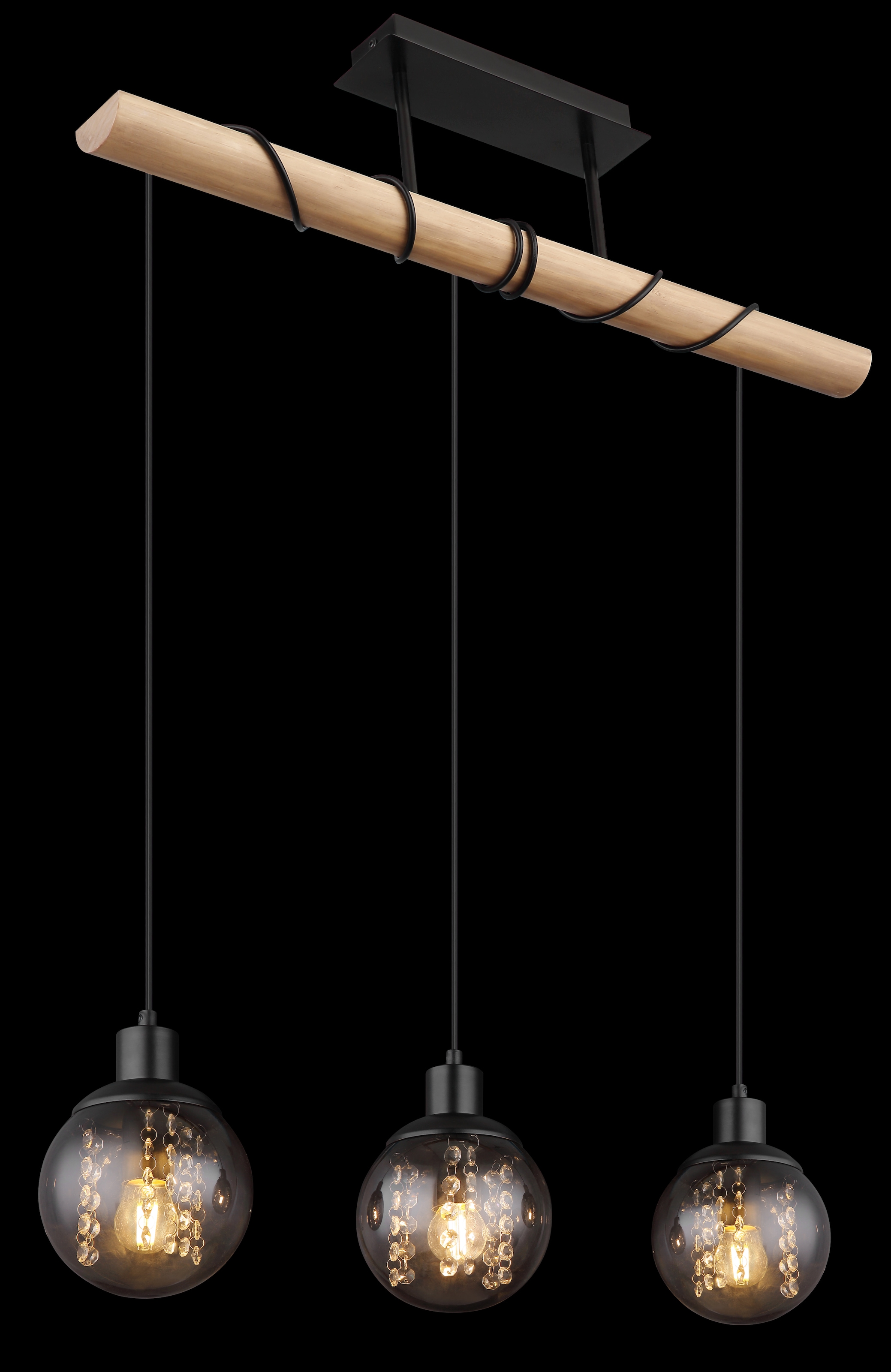 GLOBO LIGHTING Hängeleuchte »RICHARD«, Leuchtmittel E27 | ohne Leuchtmittel, Hängelampe/Pendelleuchte/Esszimmer/Wohnzimmer/Esstisch