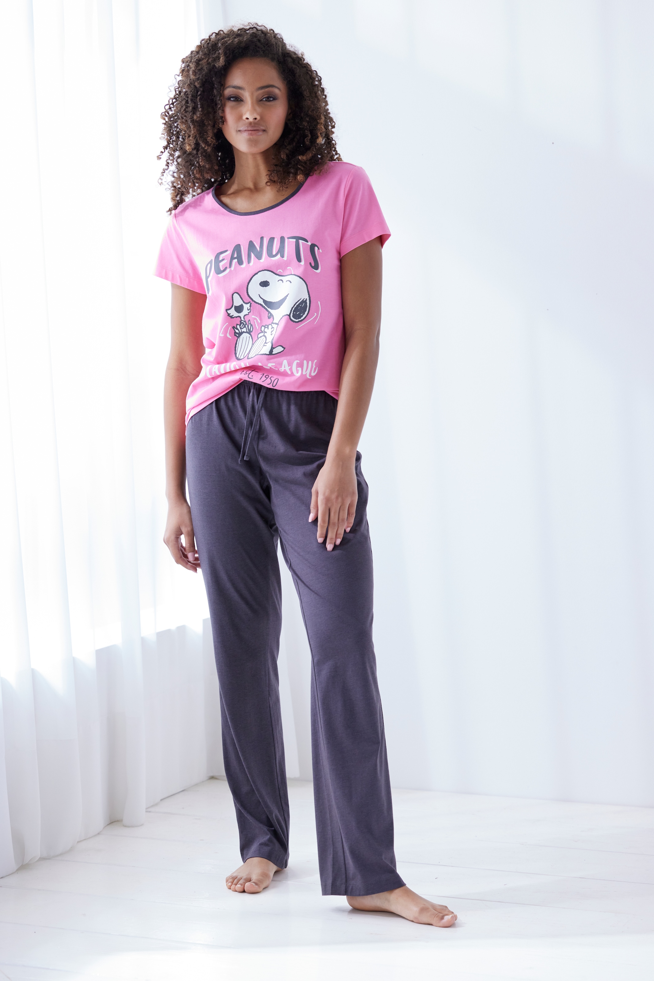 Peanuts Pyjama 2 Stk. tlg., mit Snoopy Druck günstig online kaufen