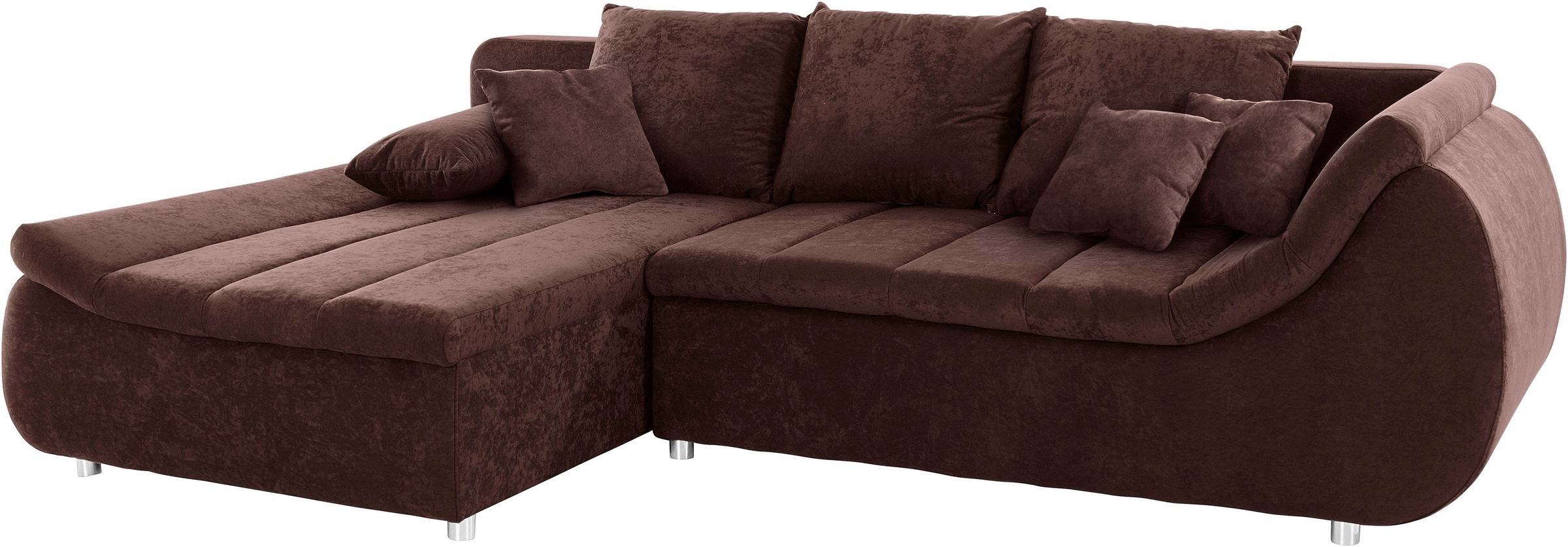 Thumbnail - INOSIGN Ecksofa "Imola, elegant und modern, aktuelle Steppung im Sitz, bequem, L-Form", frei im Raum stellbar, wahlweise...