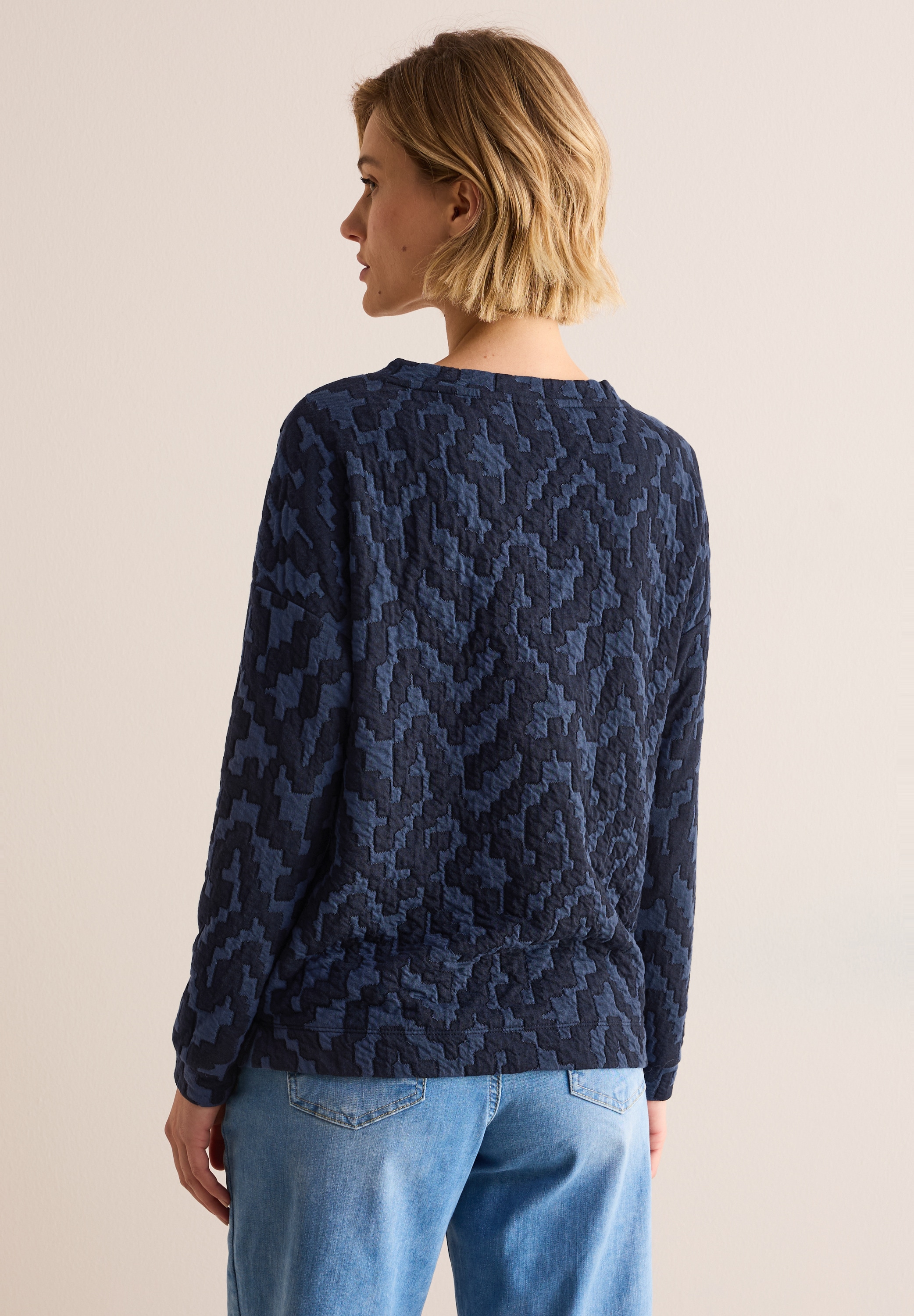 Cecil Jacquardpullover, mit Jaquard Struktur