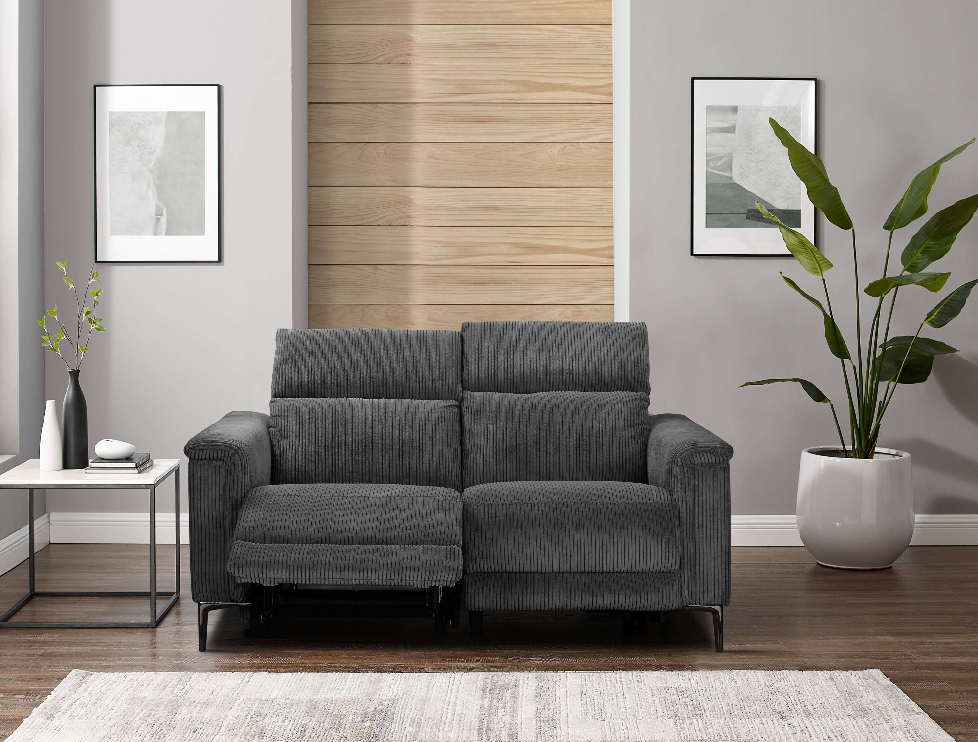 Places of Style 2-Sitzer »Lund in Cord, mit manueller o. elektrischer«, Relaxfunktion, USB-A, Kopfteilverstellung, Breite 160 cm