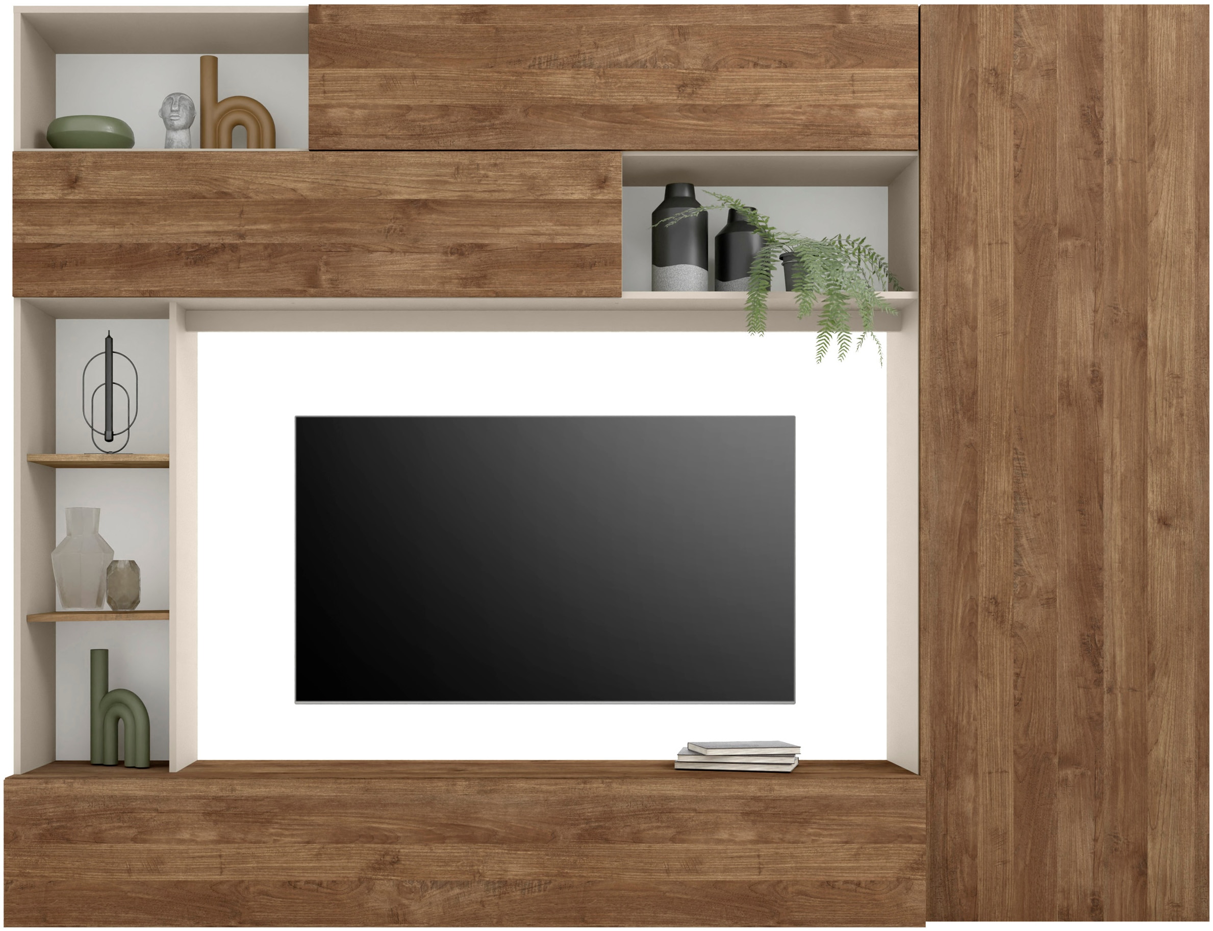 Home affaire Wohnwand "PRATO, Breite 272 cm, Höhe 210 cm, Kompakt-Wohnwand,"