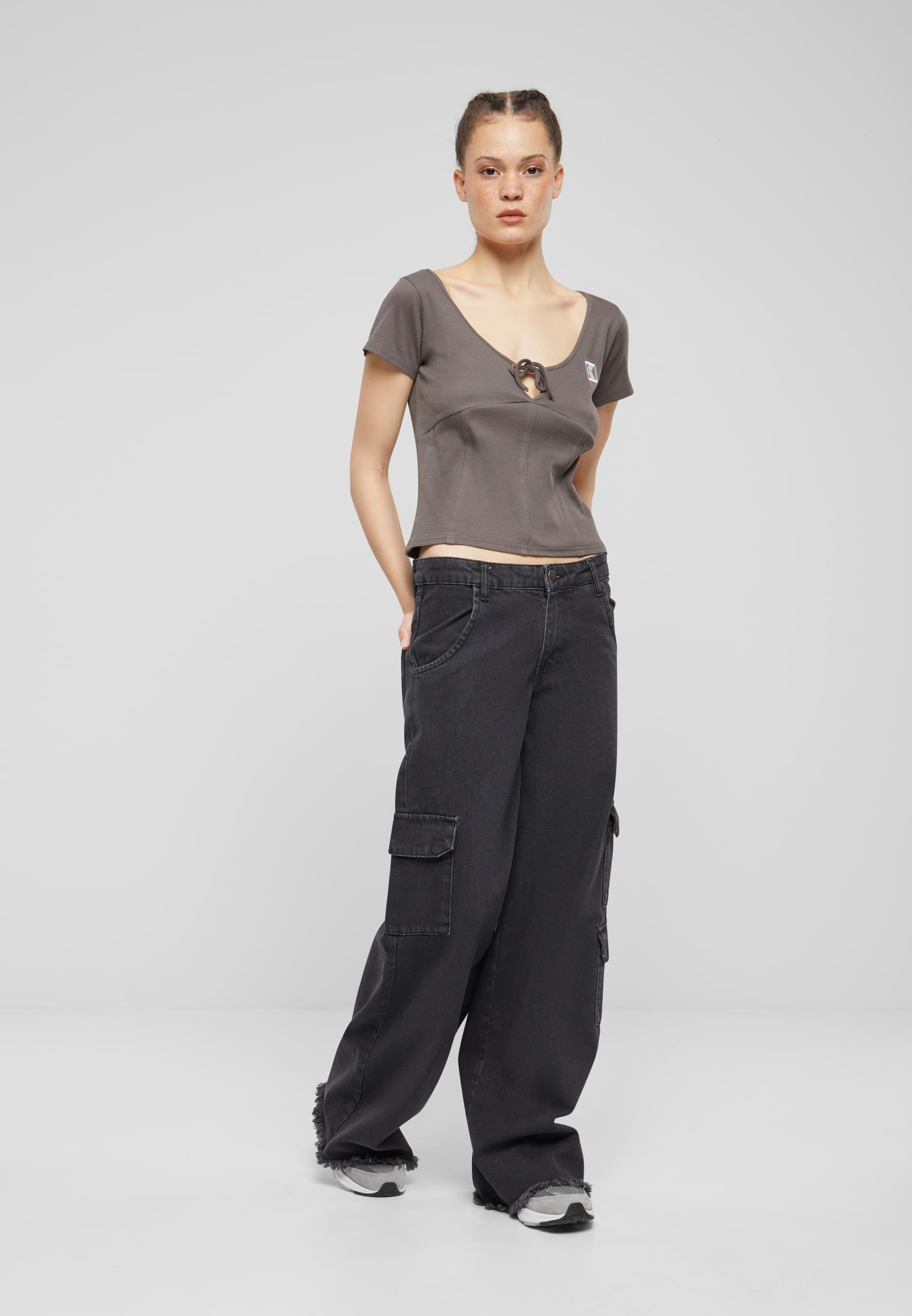 Karl Kani T-Shirt »Karl Kani Damen KW241-026-2 Karl Kani Og Corset Rib Tee«, (1 tlg.)