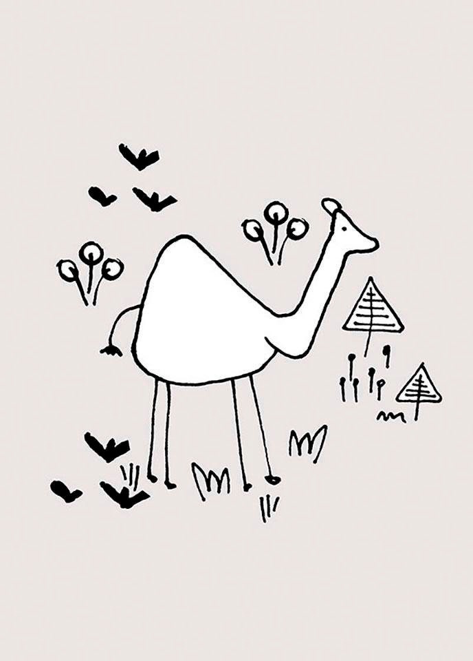 Komar Bild »Scribble Camel«, Tiere, (1 St.), Wandbild zur Dekoration - ohne Rahmen