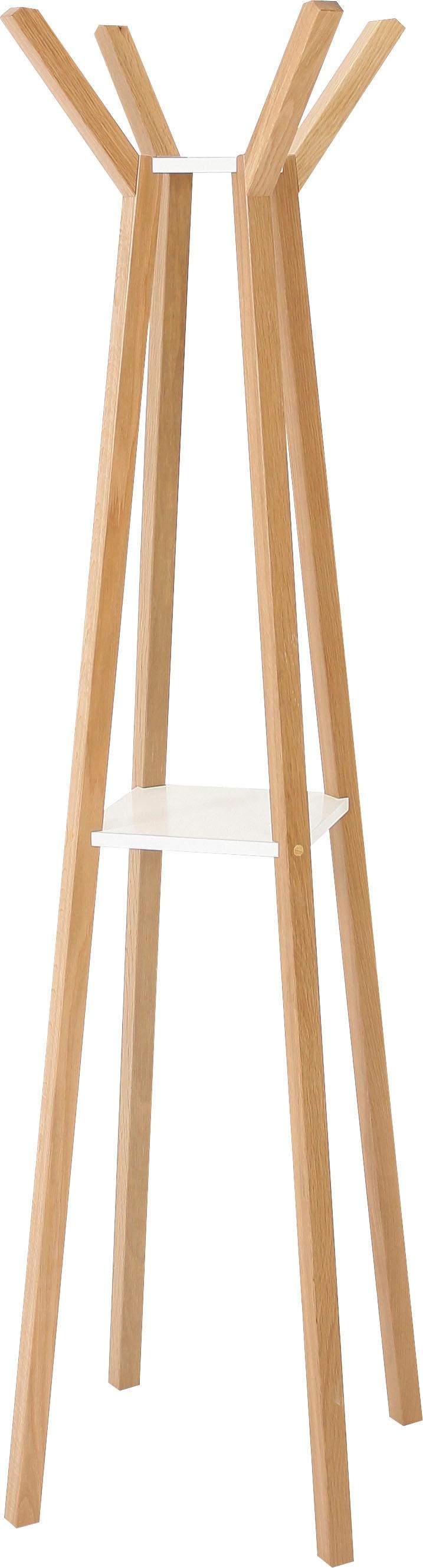 Woodman Garderobe "Monti" im skandinavian Design, aus massiver Eiche, mit 4 günstig online kaufen
