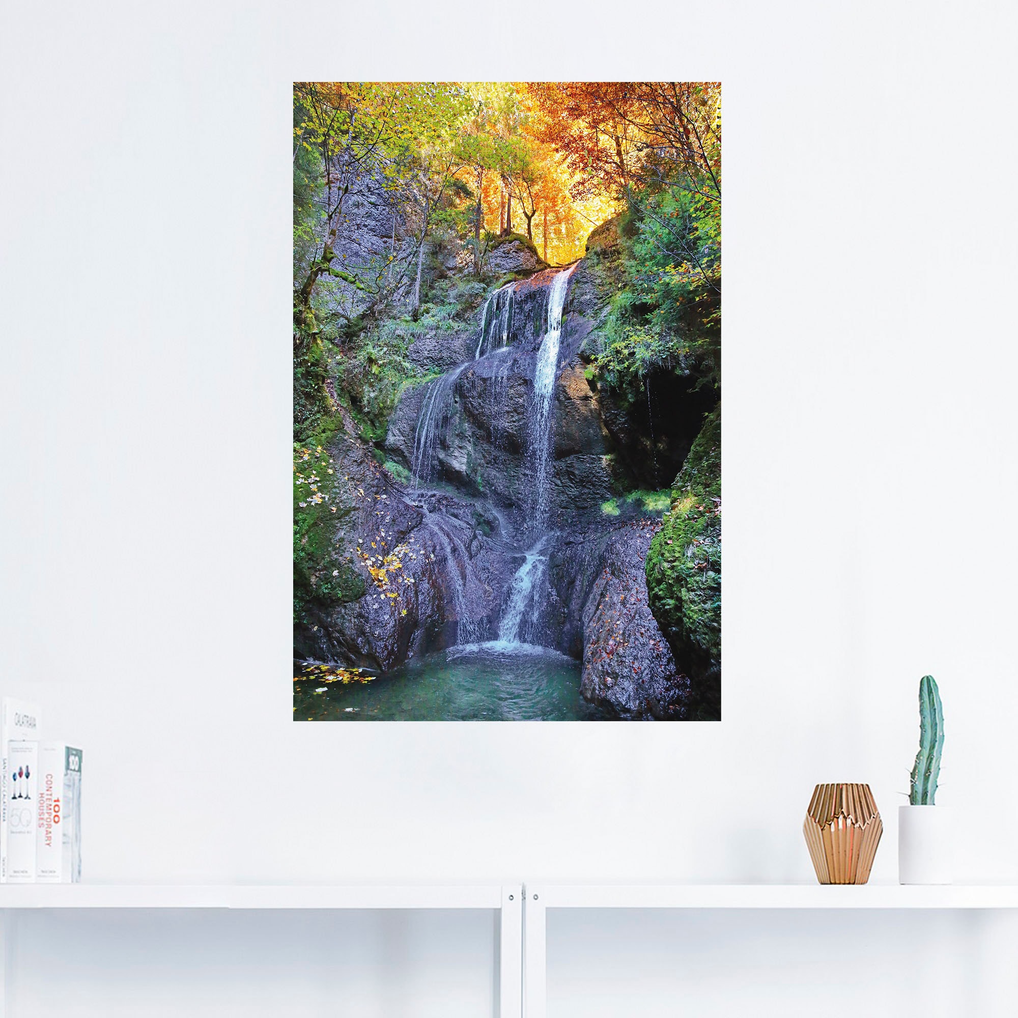 Artland Wandbild »Niedersonthofener Wasserfall im Allgäu«, Wasserfallbilder, (1 St.), als Leinwandbild, Poster in verschied. Größen