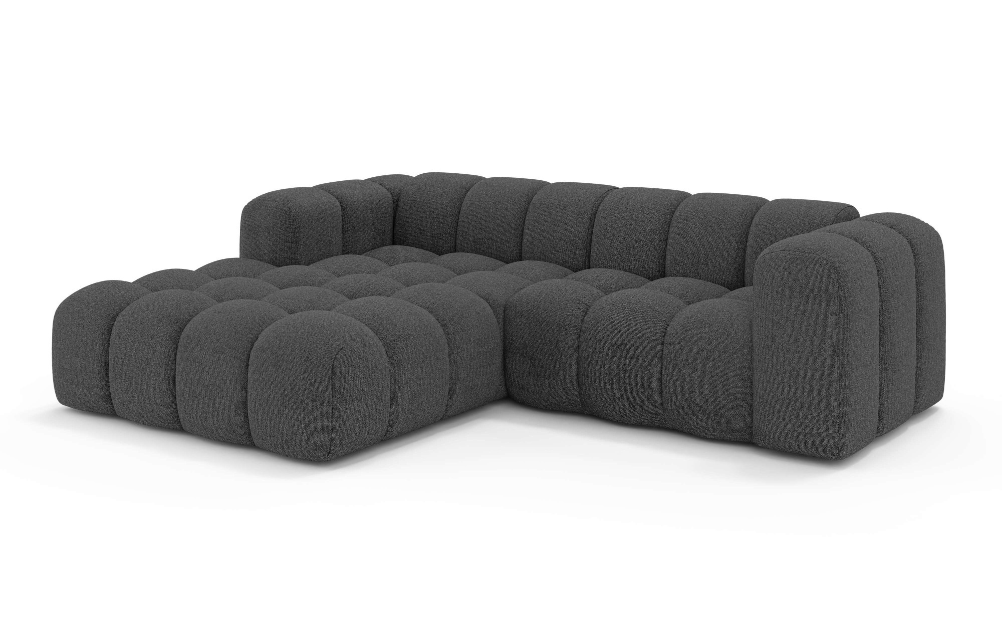 OTTO home Ecksofa »KALLIE Design-Sofa mit Wellenunterfederung, Bubble-Optik, 248/186/72cm«, moderne Steppung, hoher Sitzkomfort und modernes Design